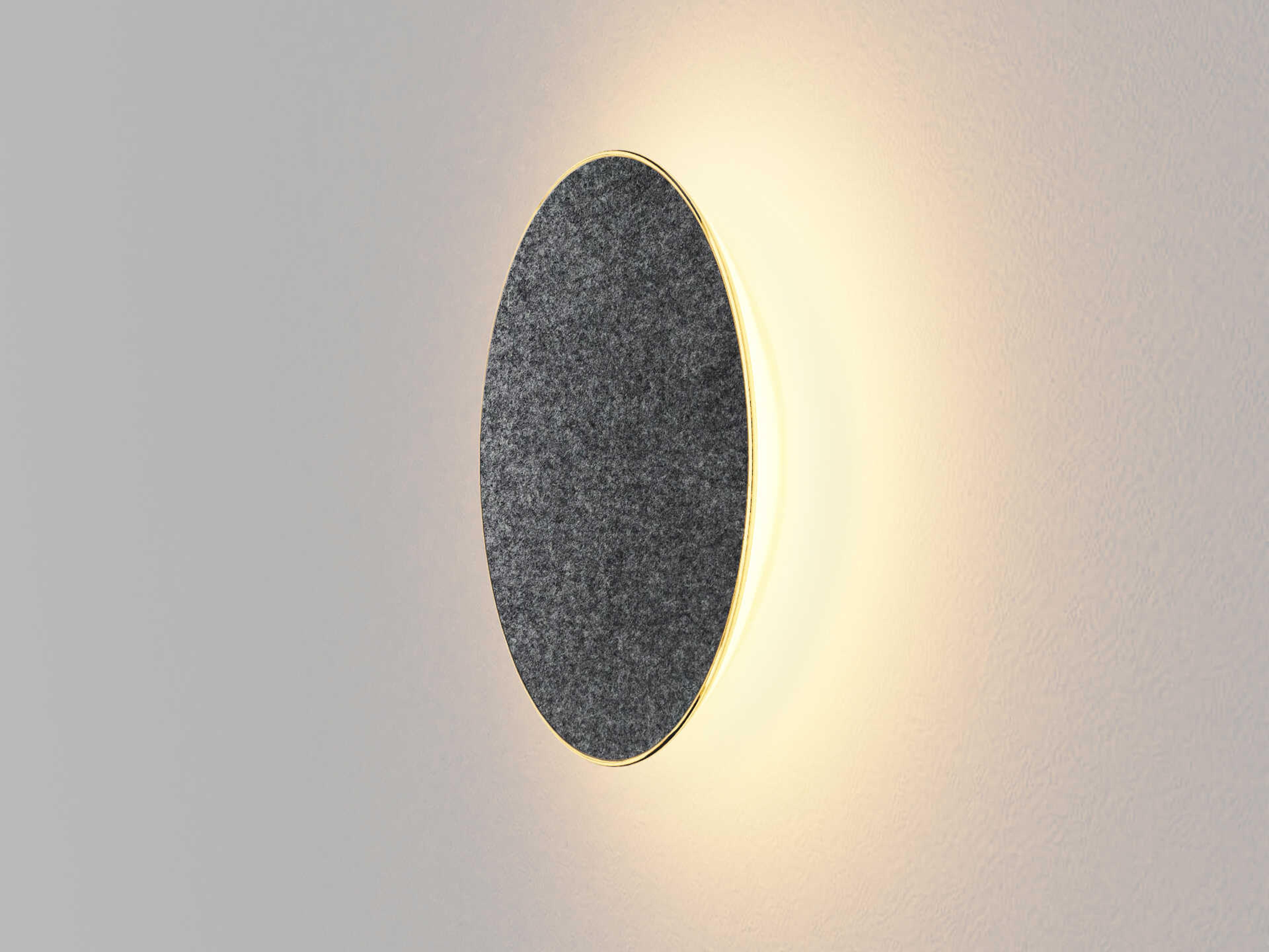 Koncept Ramen Charcoal Felt Gray LED Wall Sconce