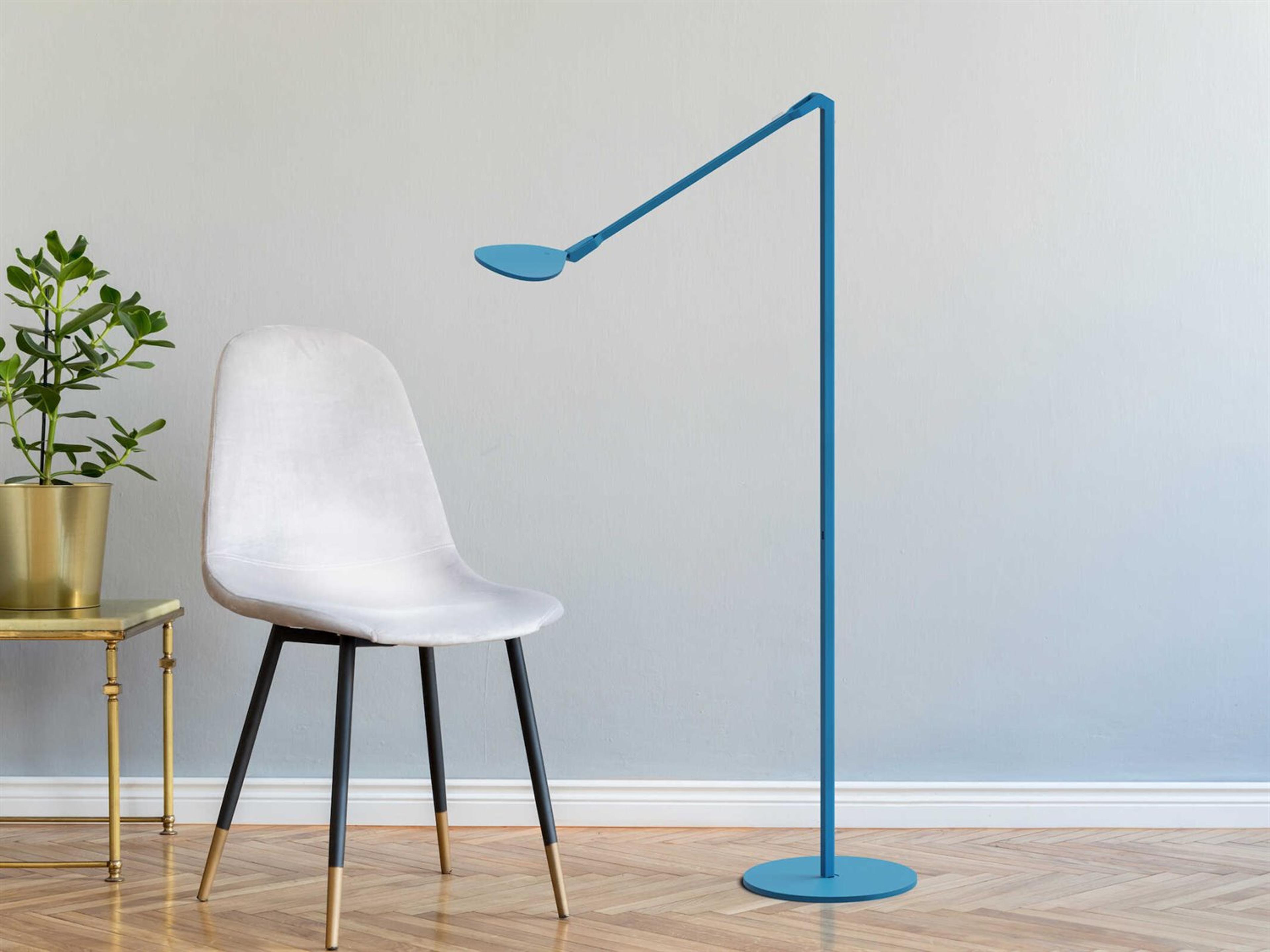 Koncept Splitty LED Matte Pacific Blue Floor Lamp