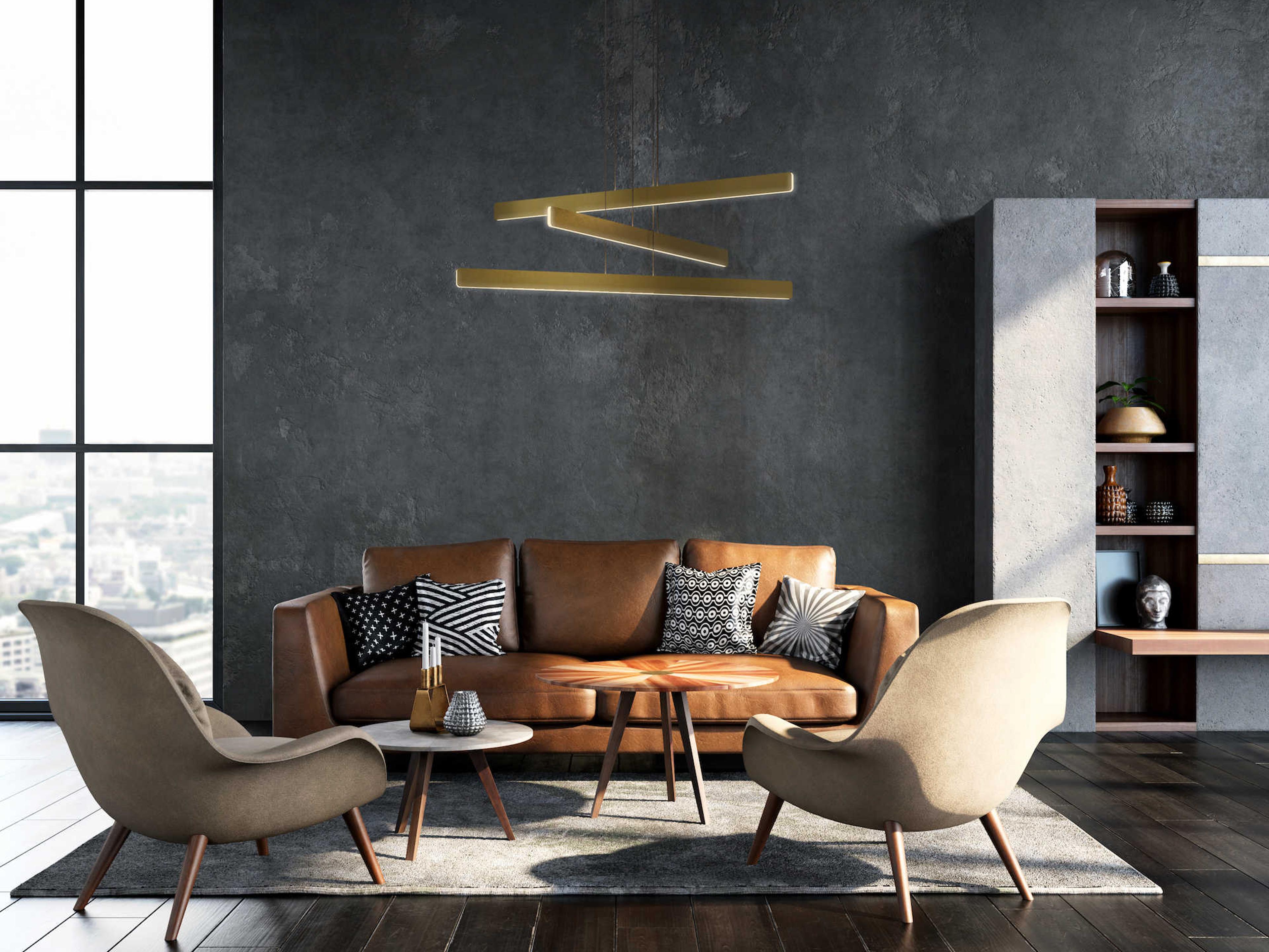 Koncept Sub 3-Light Gold LED Pendant