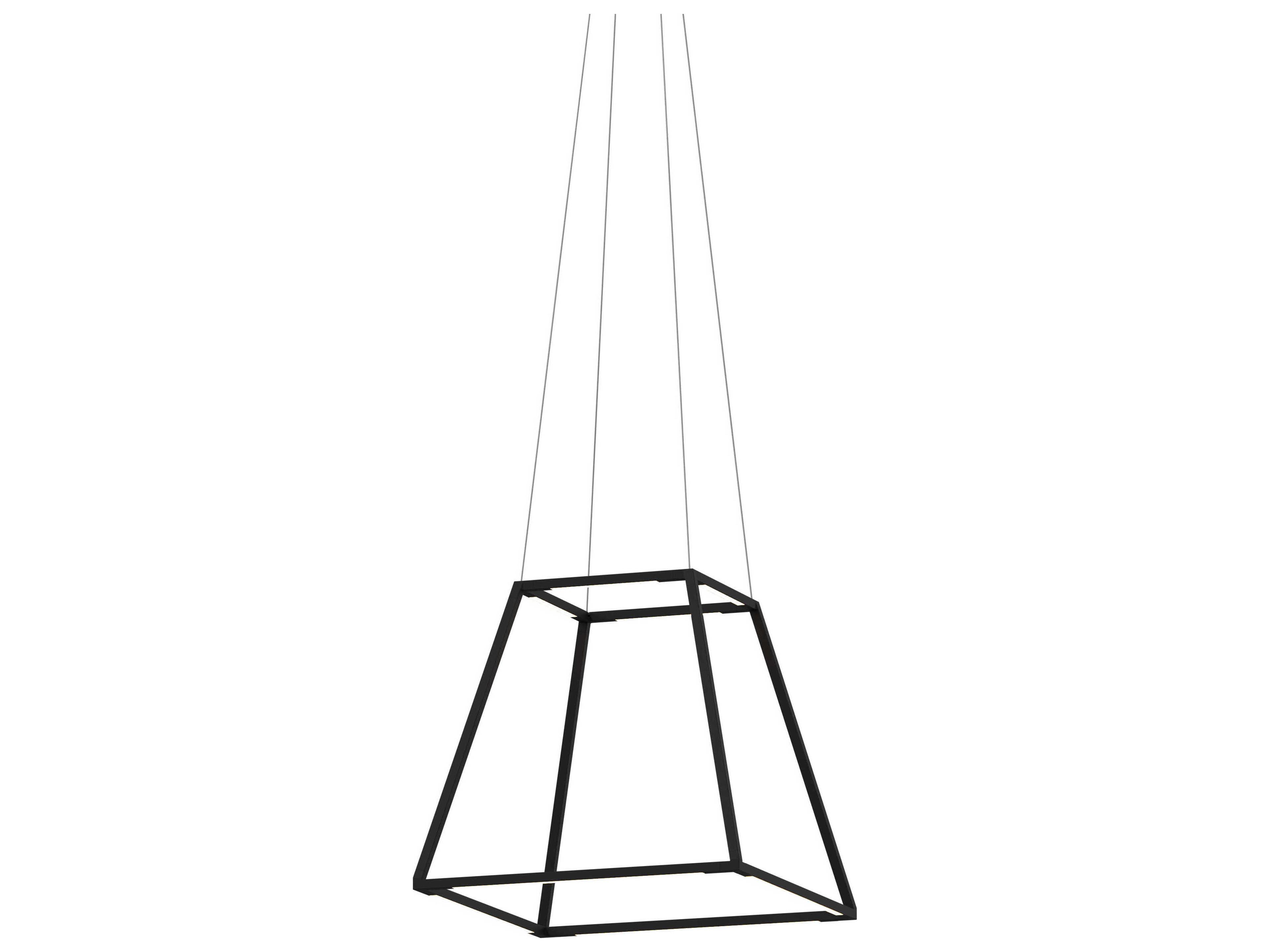 Z-Bar Rise Square Pendant Light Modern LED Fixture