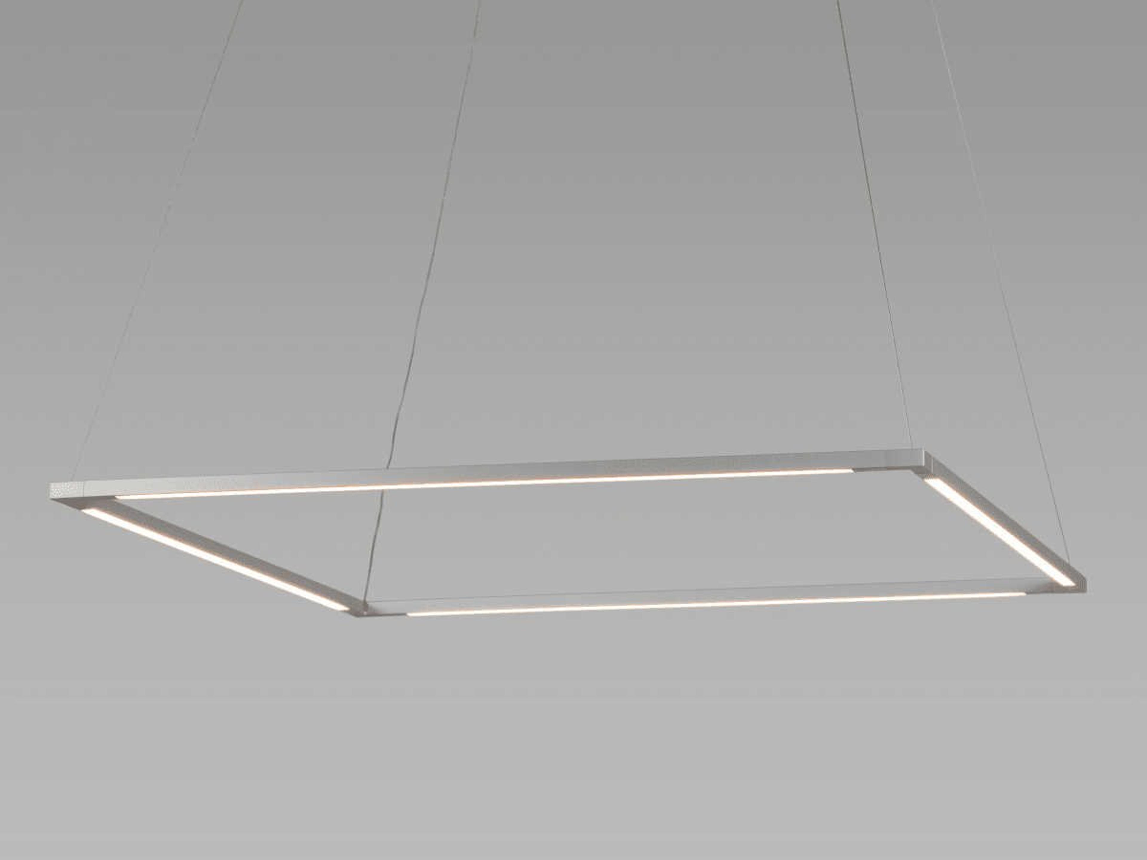 Koncept Z-bar Silver LED Geometric Linear Pendant