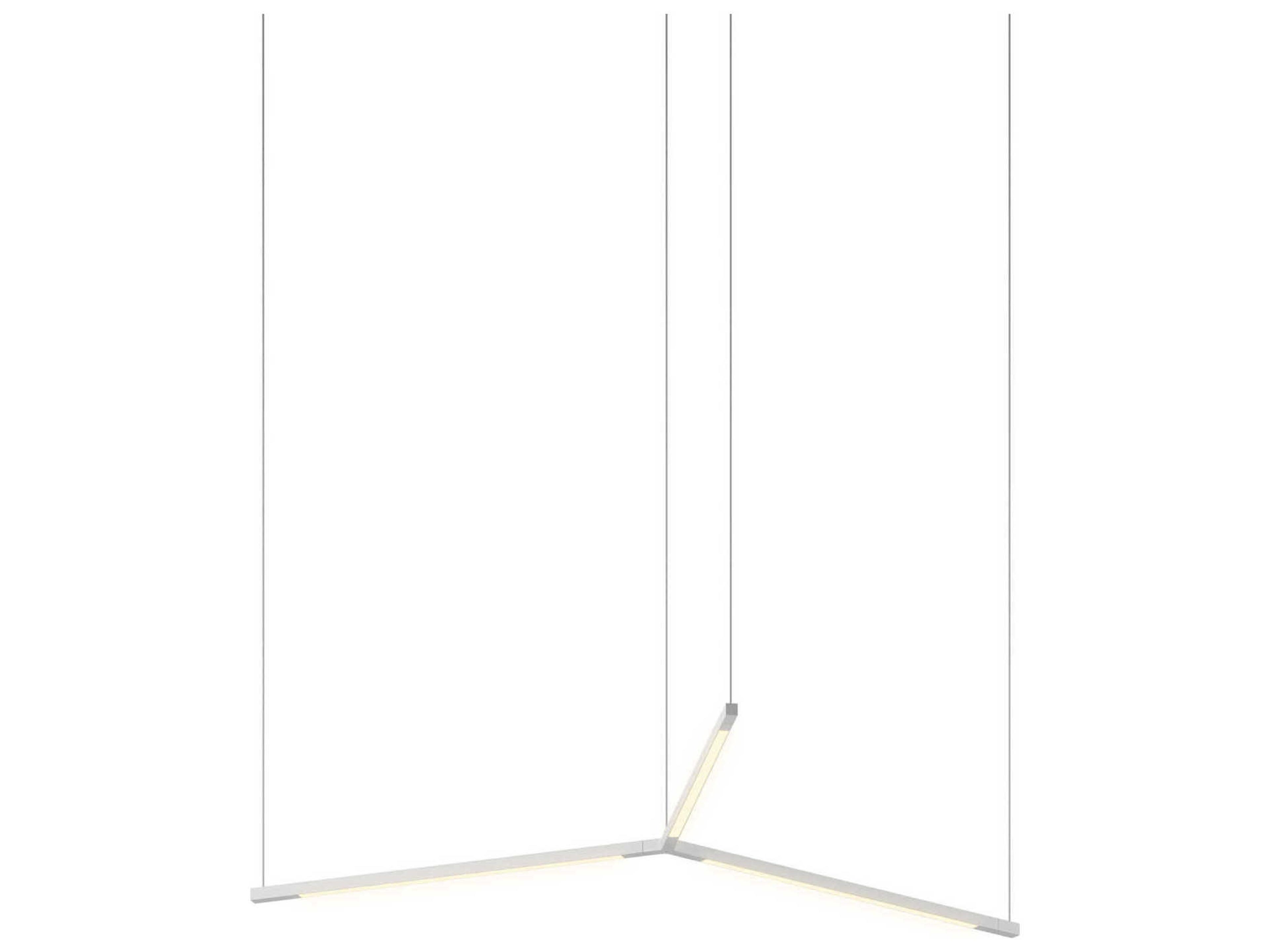 Z-Bar Trio Pendant Light Modern Silver