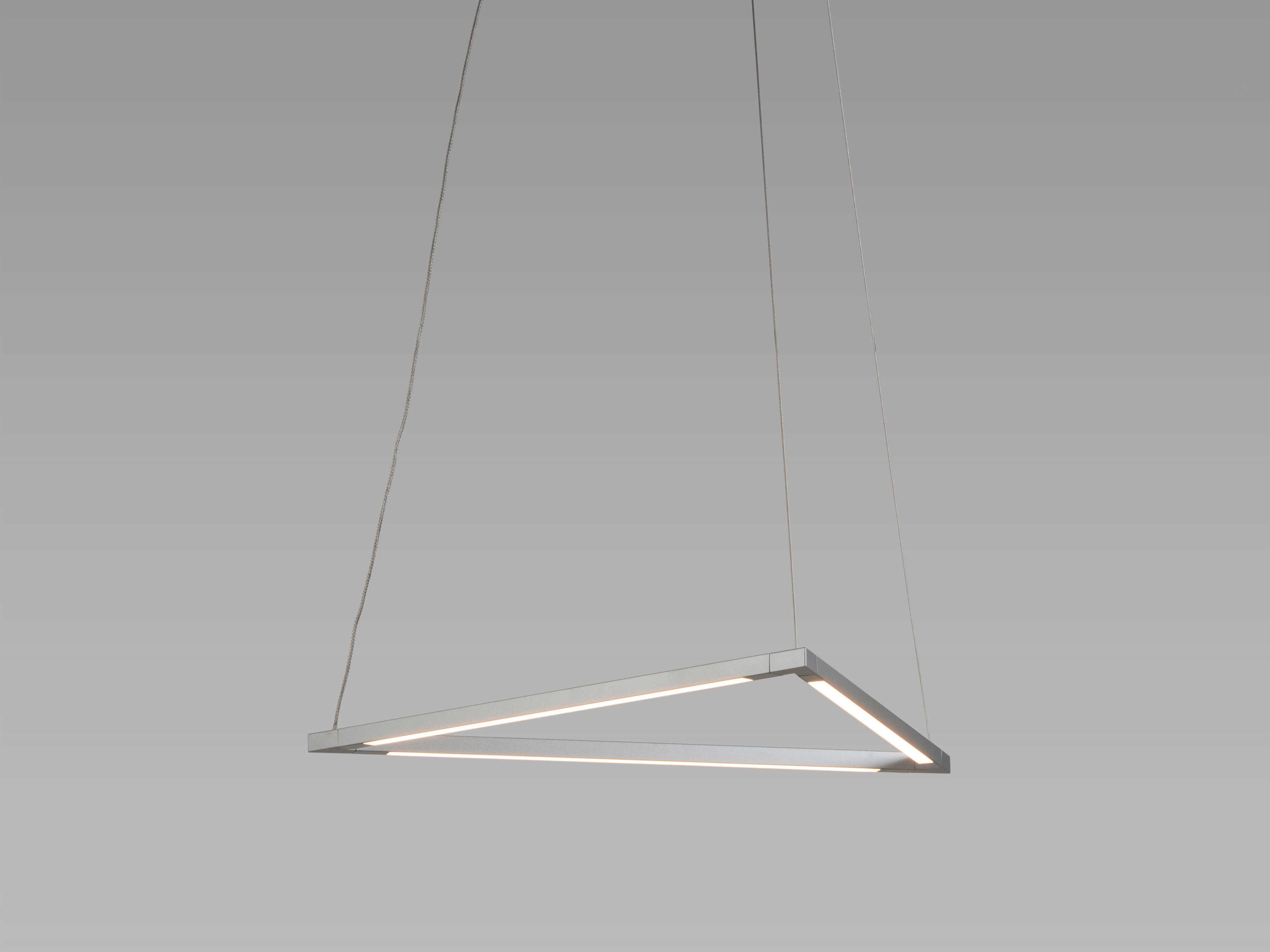 Koncept Z-bar Silver LED Geometric Linear Pendant
