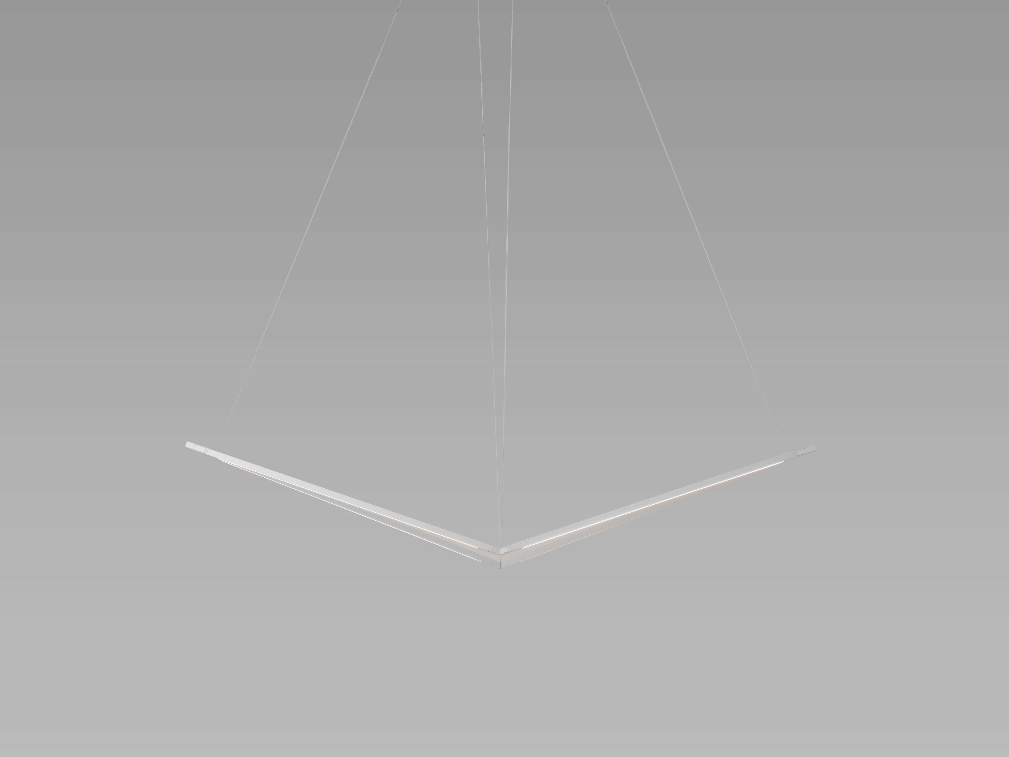 Koncept Z-bar Silver LED Geometric Linear Island Pendant