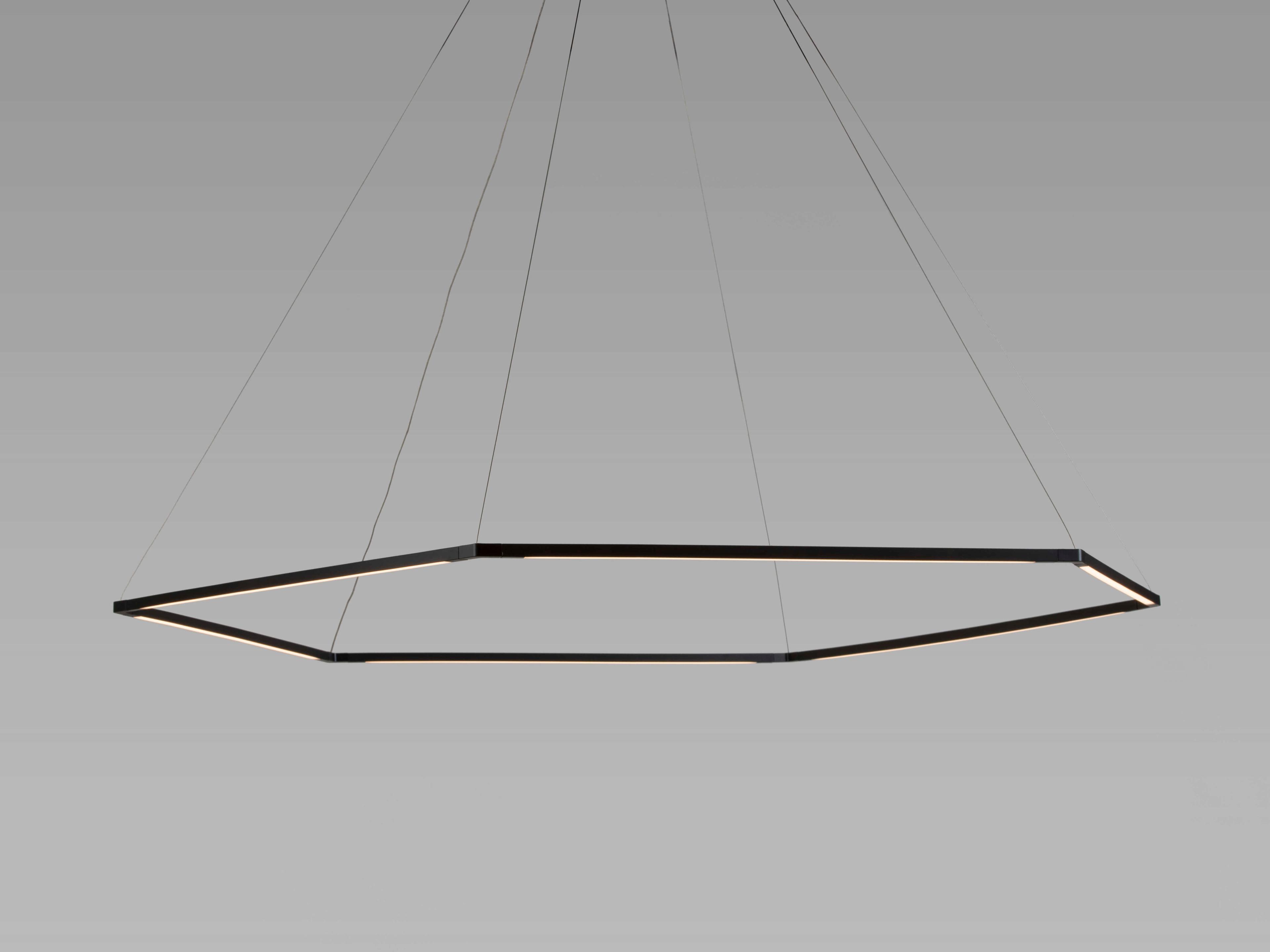 Koncept Z-bar Matte Black LED Geometric Linear Pendant