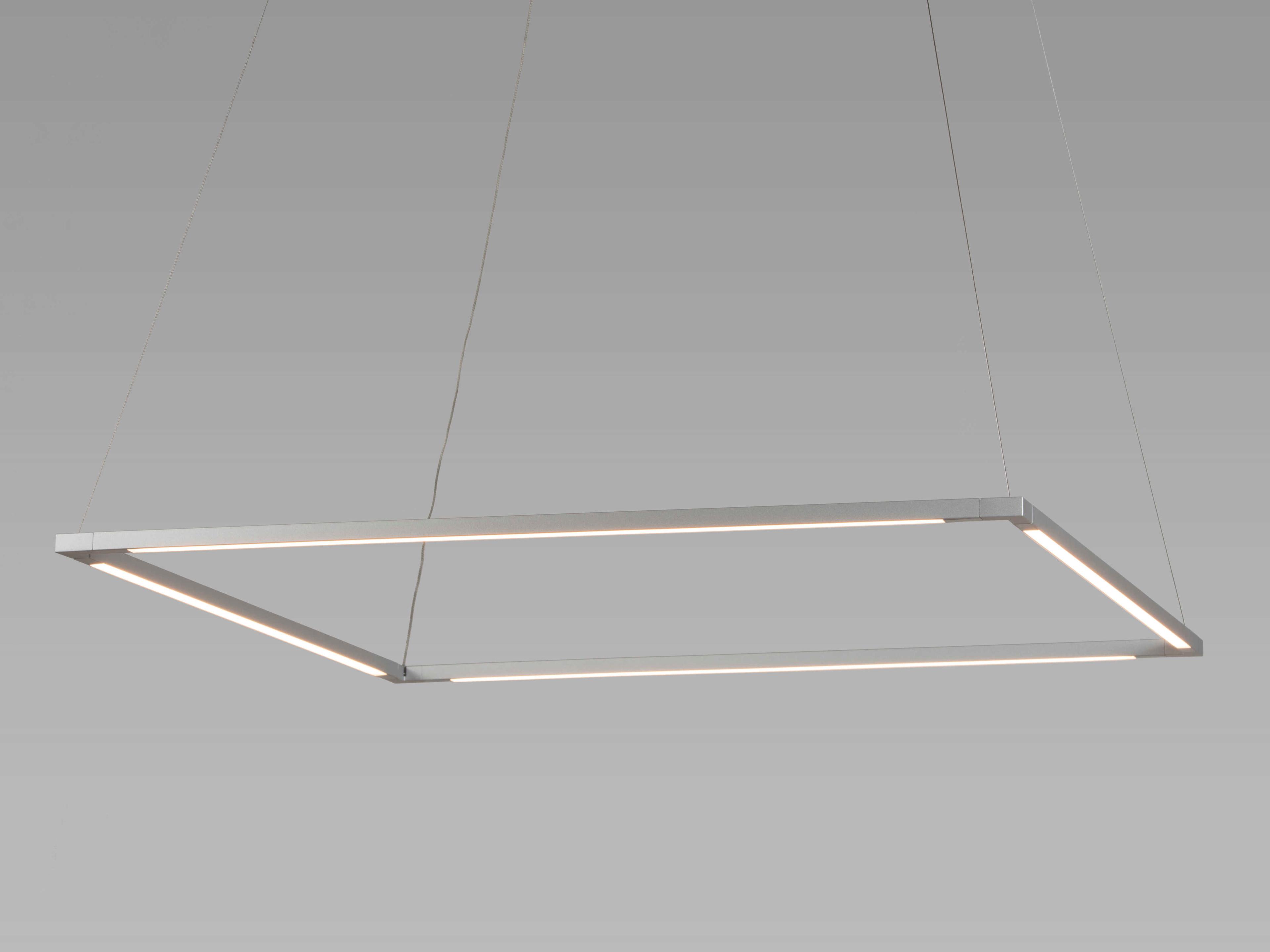 Koncept Z-bar Silver LED Geometric Linear Pendant