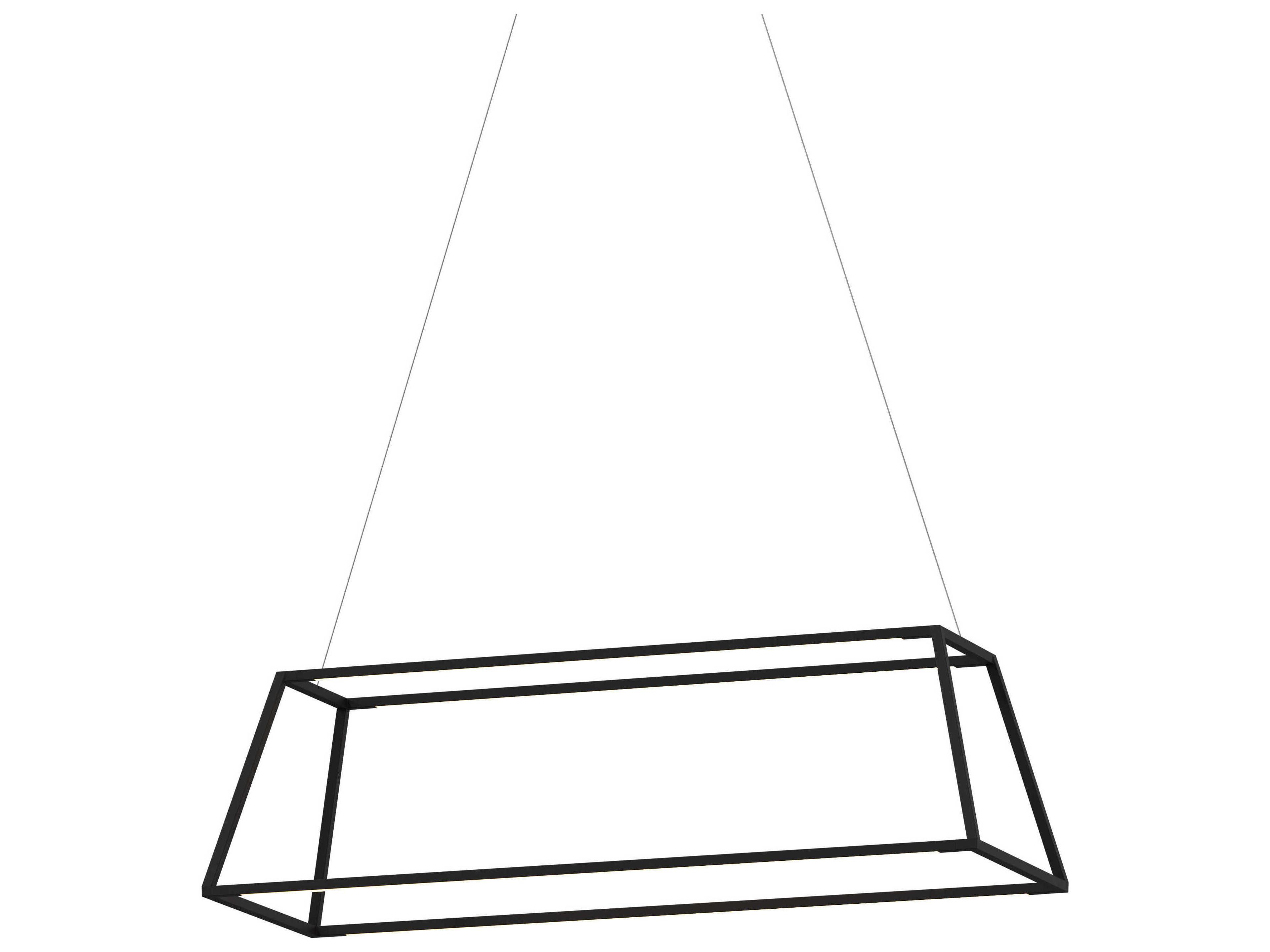 Koncept Z-bar Matte Black LED Geometric Linear Island Pendant