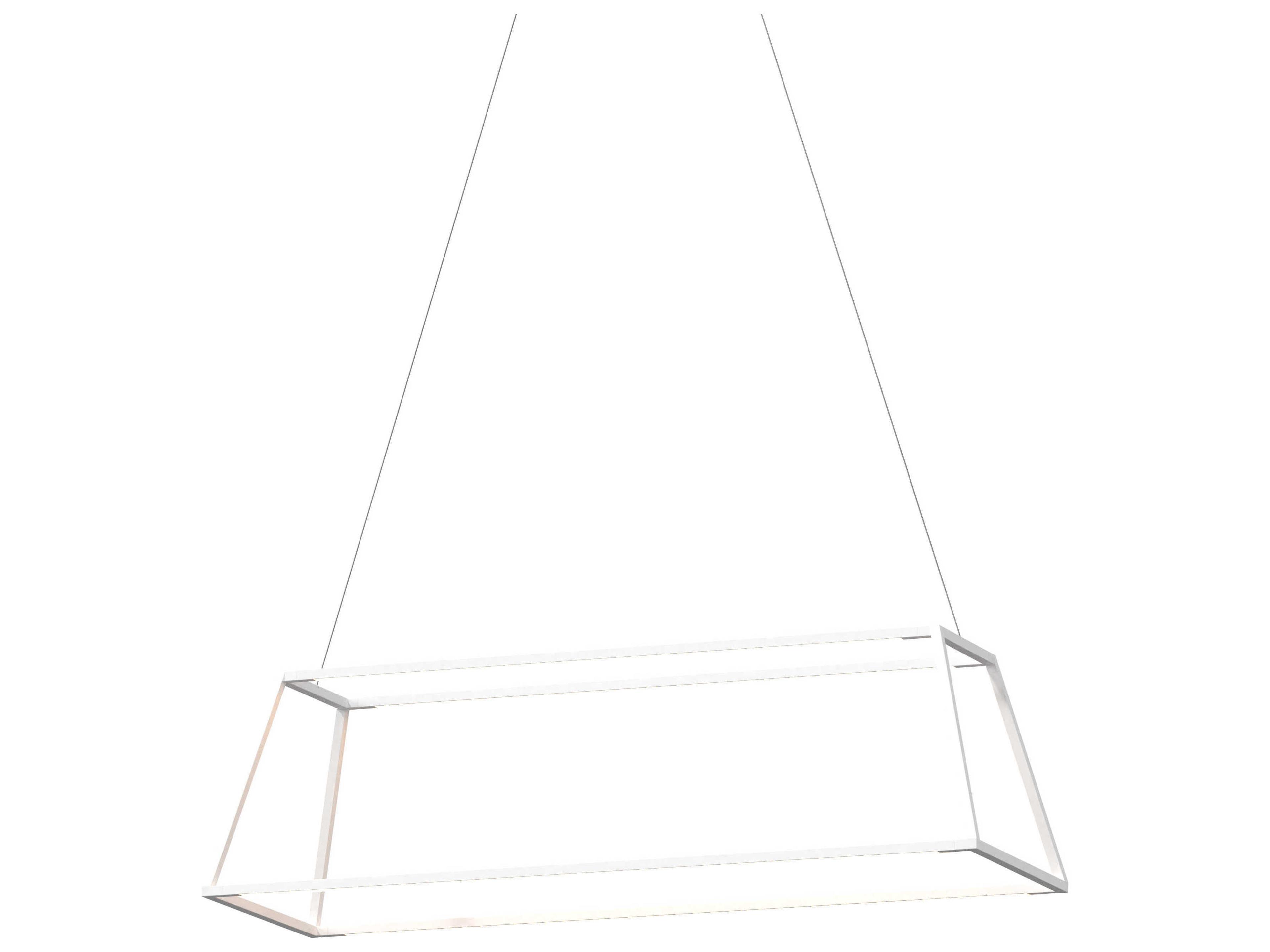 Koncept Z-bar Matte White LED Geometric Linear Island Pendant