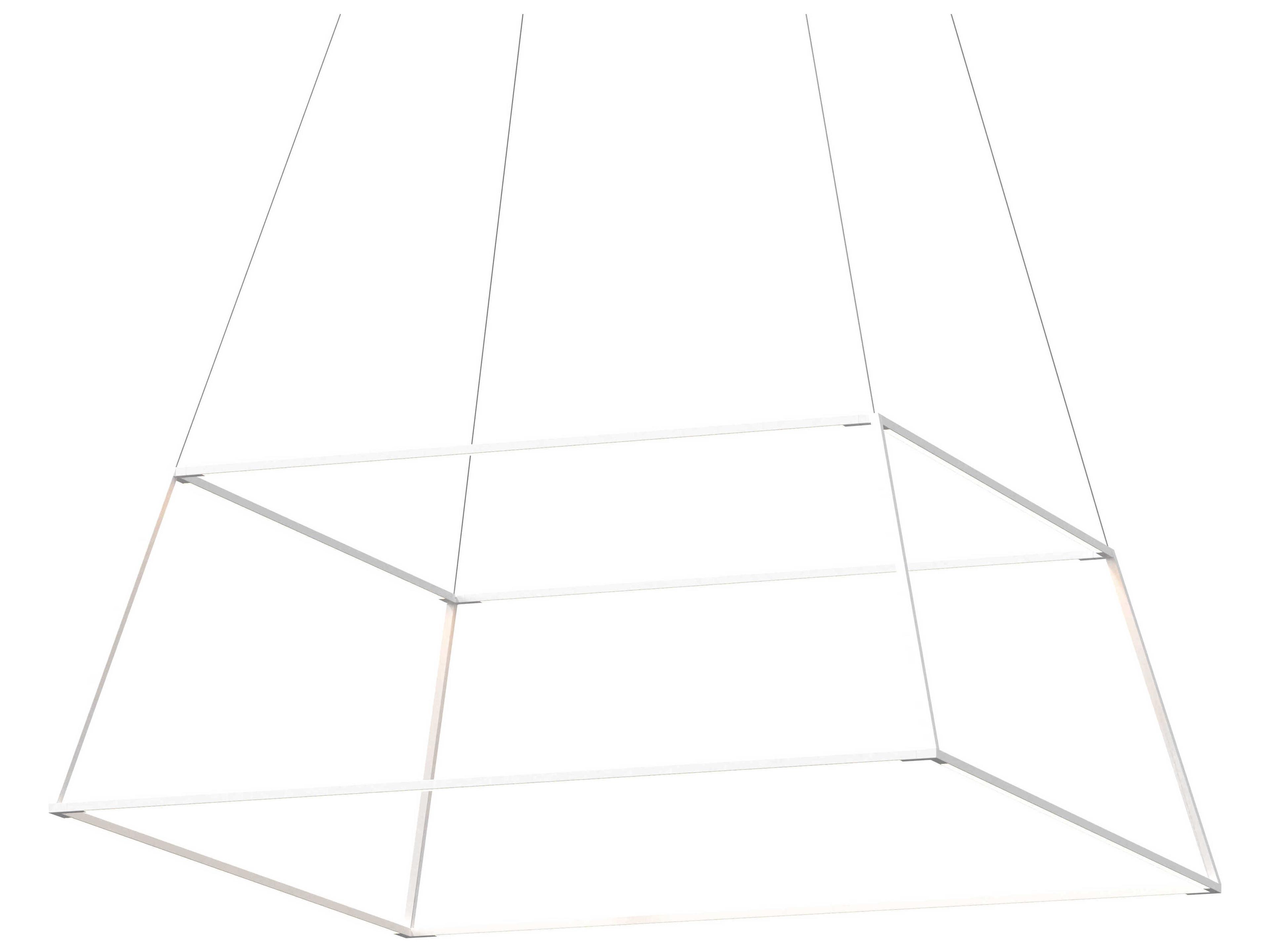 Koncept Z-bar Matte White LED Geometric Linear Pendant