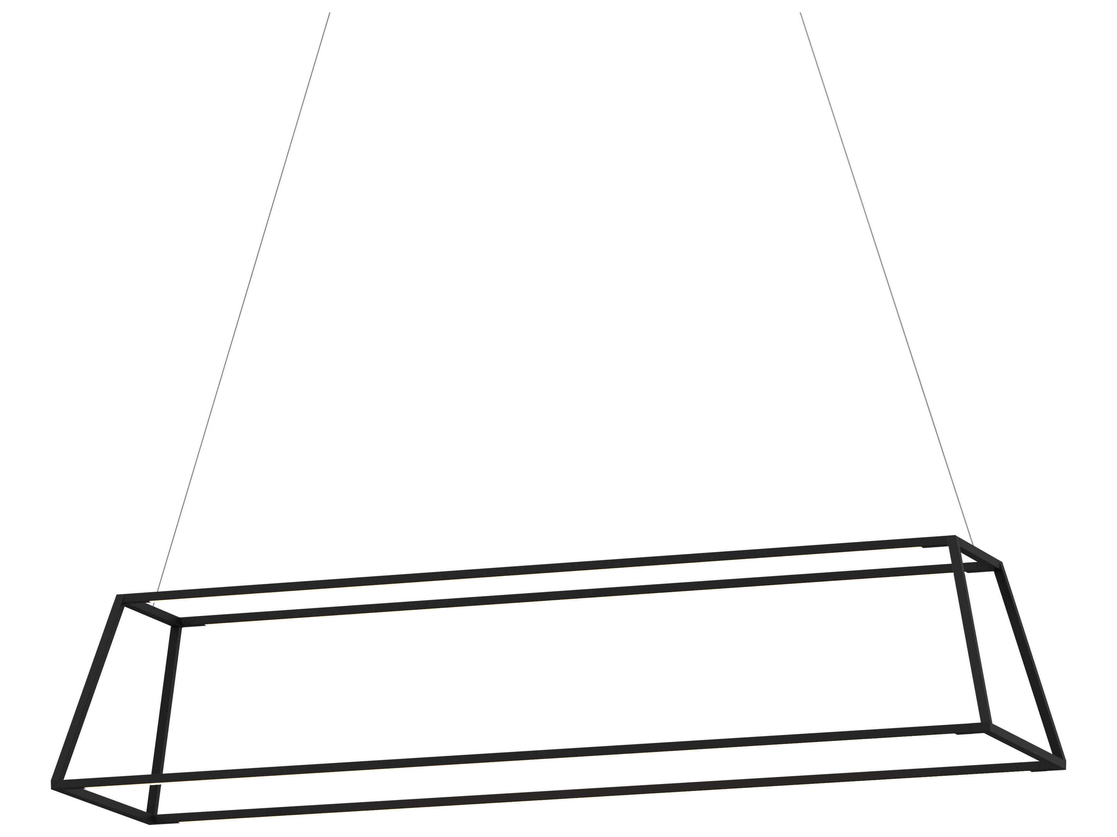 Koncept Z-bar Matte Black LED Geometric Linear Island Pendant