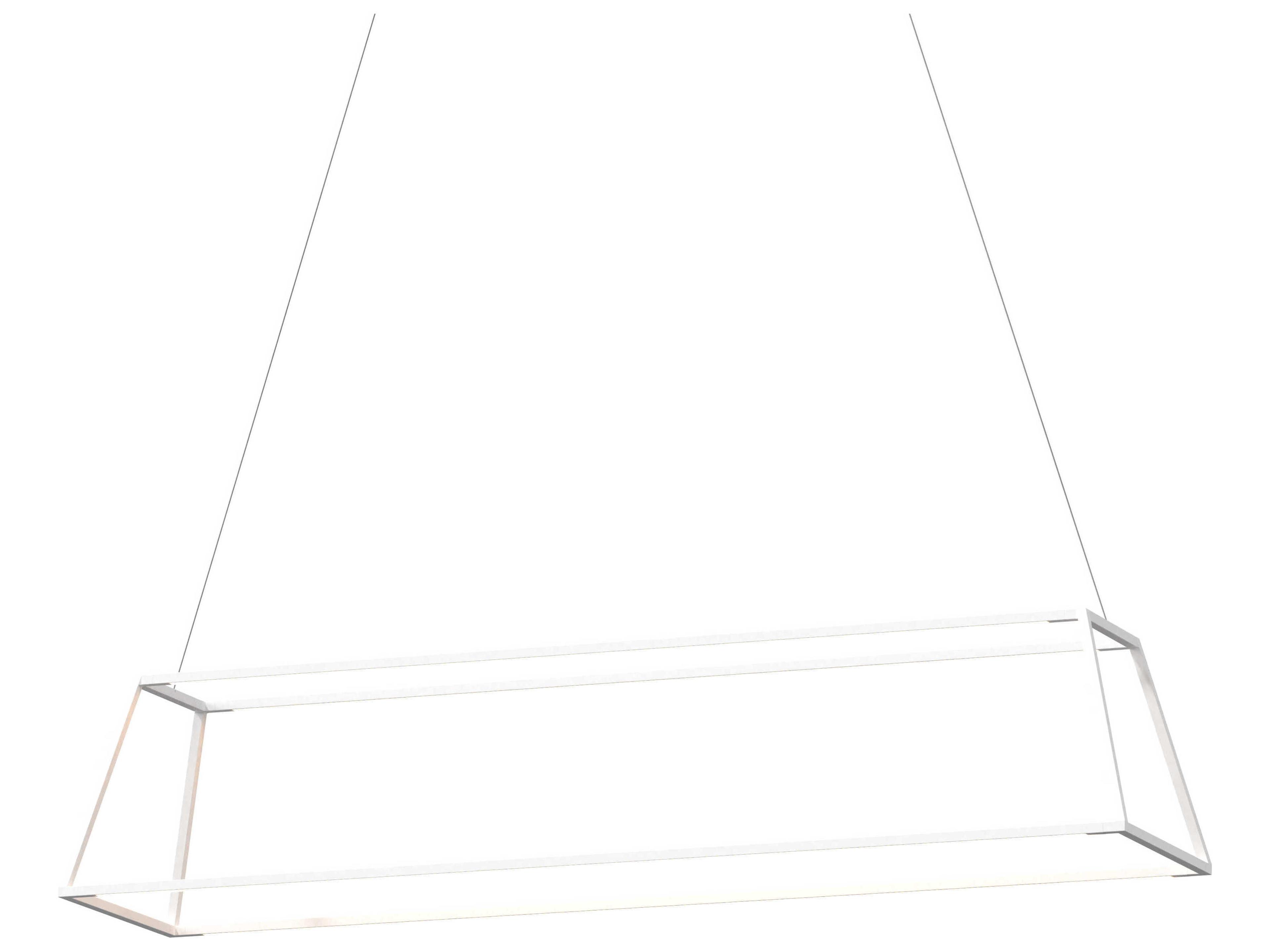 Koncept Z-bar Matte White LED Geometric Island Pendant