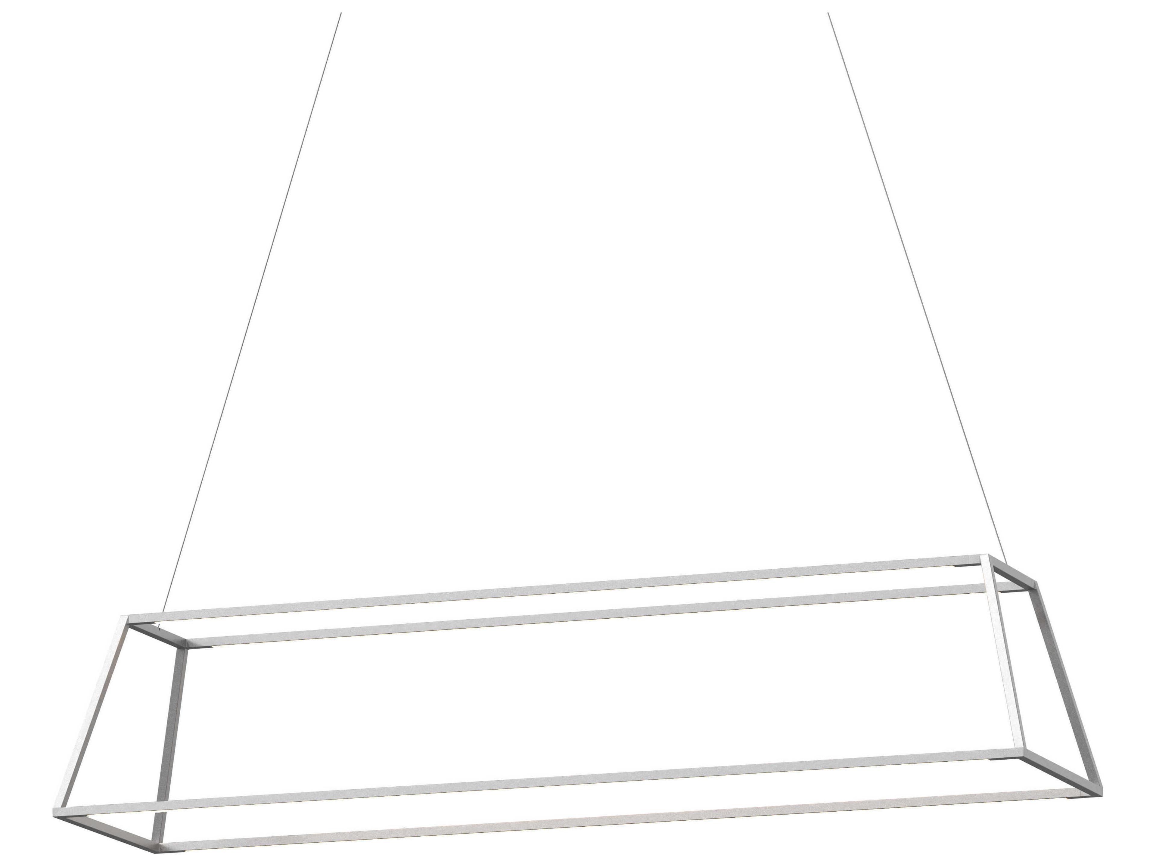Koncept Z-bar Silver LED Geometric Linear Island Pendant