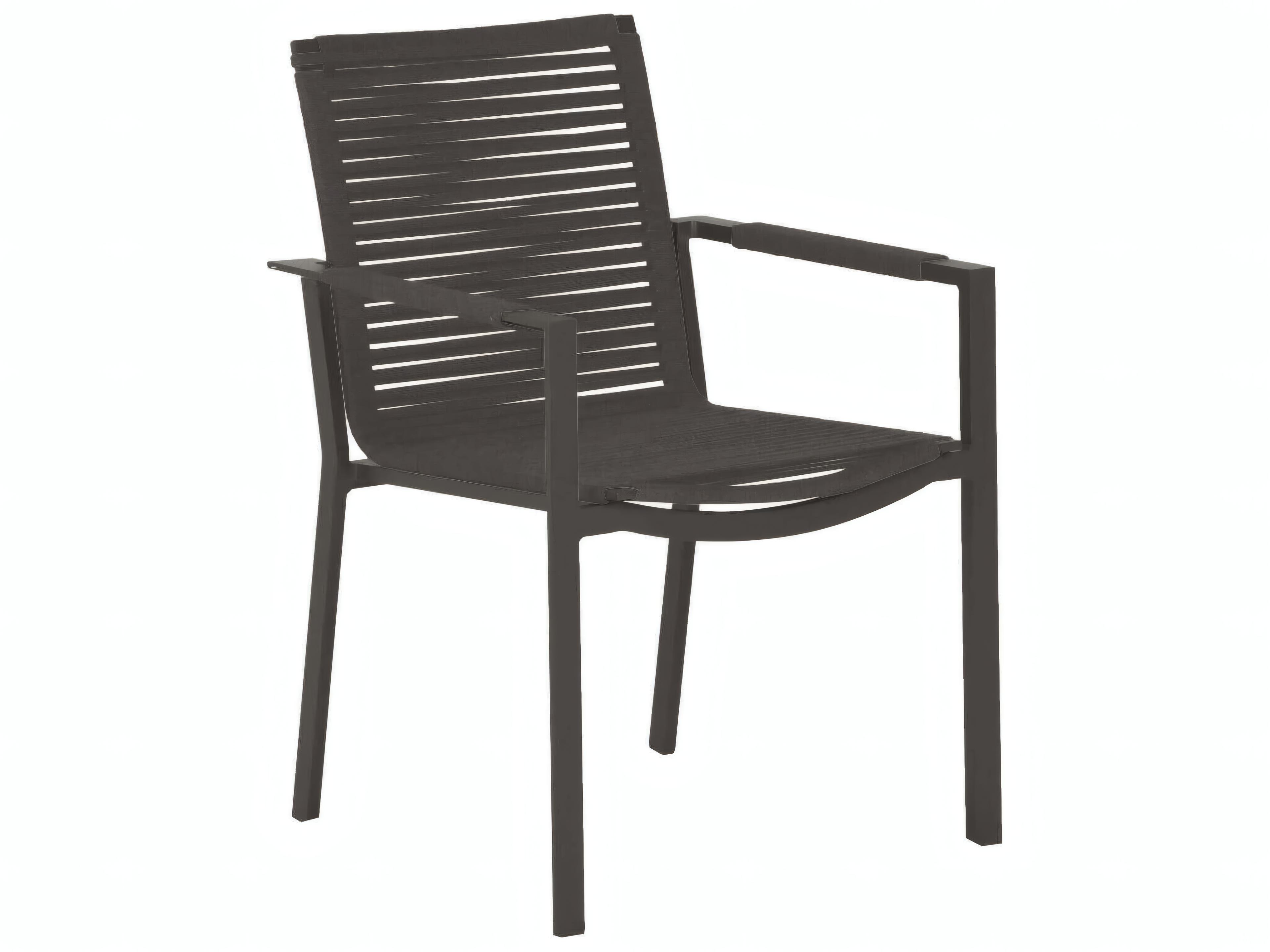 Kettler Porto Rope Aluminum Lava 7 Piece Outdoor Dining Set in Anthracite