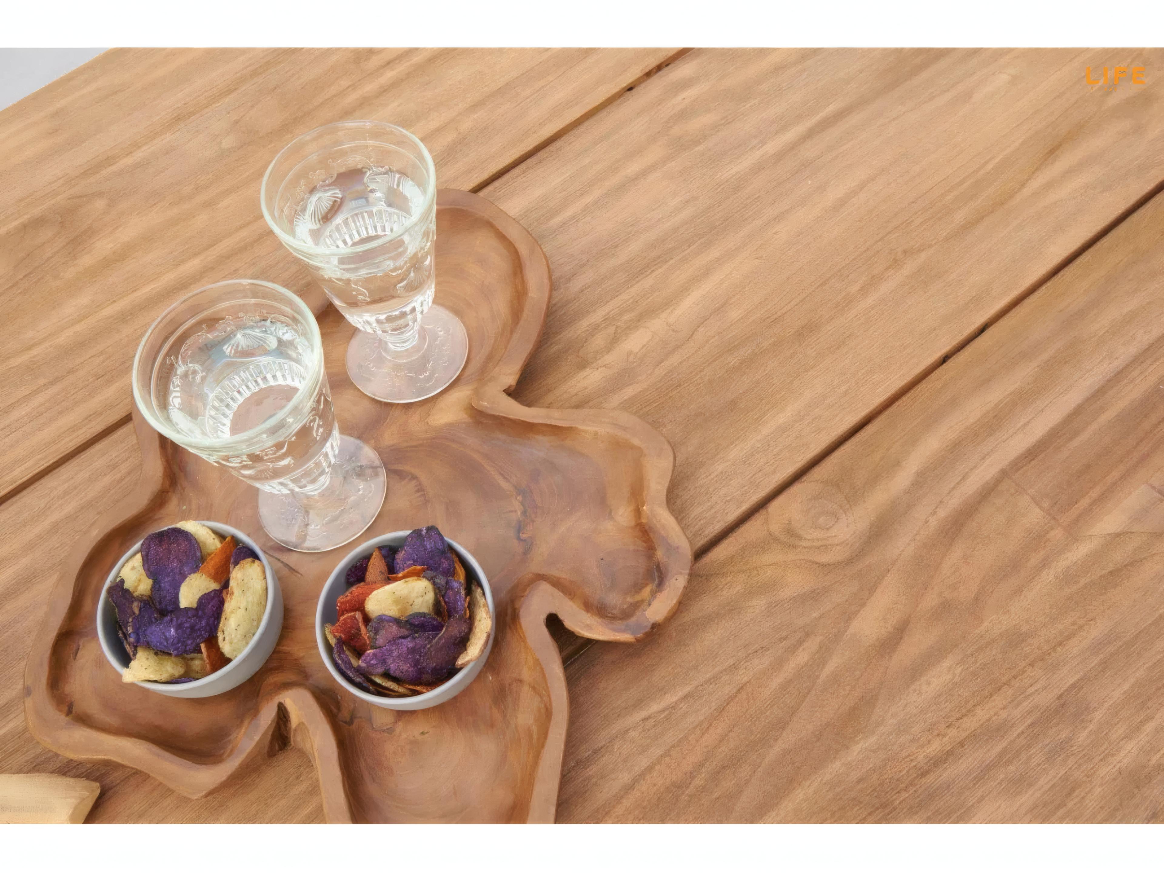 Kettler Timor Closeout Lava Aluminum Outdoor Patio Dining Table with Teak Top