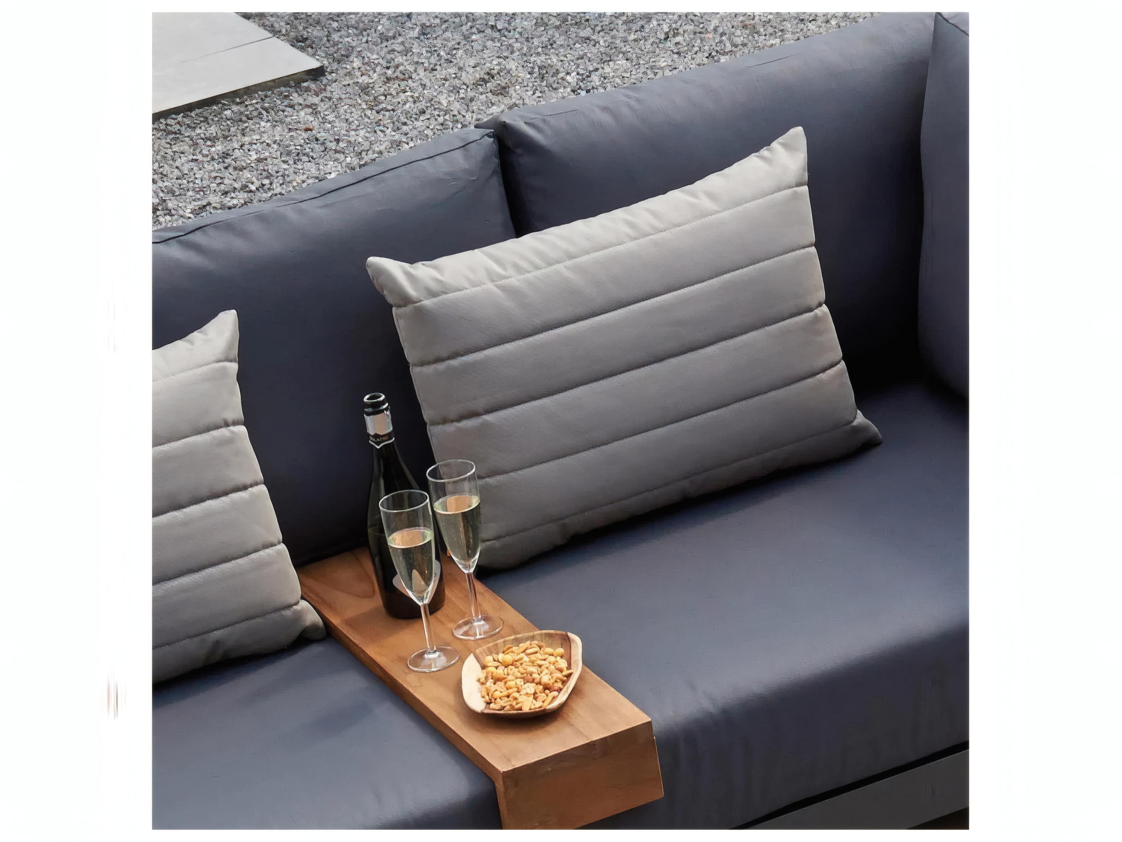 Kettler Fabric Carbon 26'' x 18'' Line Throw Pillow