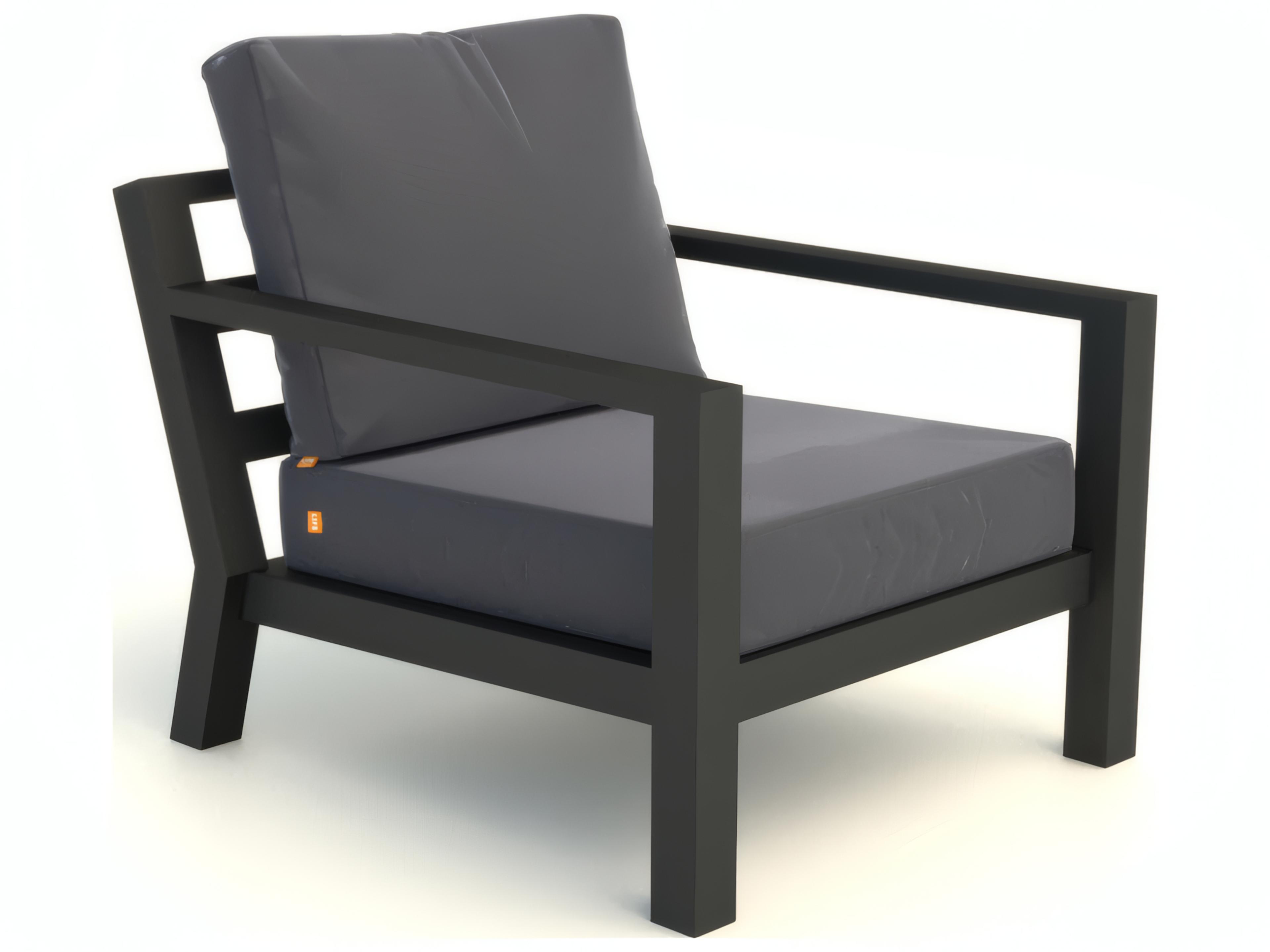 Kettler Timber Aluminum Lava/Natte Charcoal Lounger Chair Set of 2