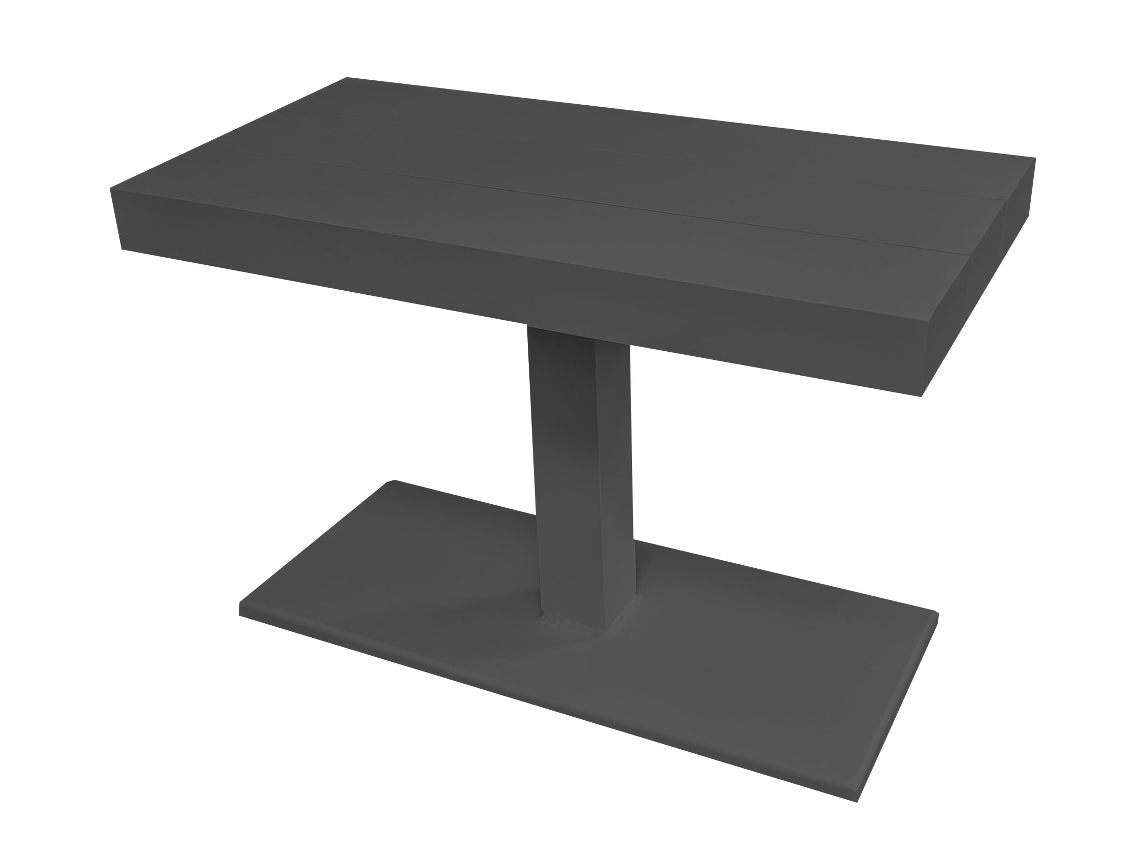 Kettler Fitz Roy Aluminum Lava Rectangular Teak Top Outdoor Patio End Table