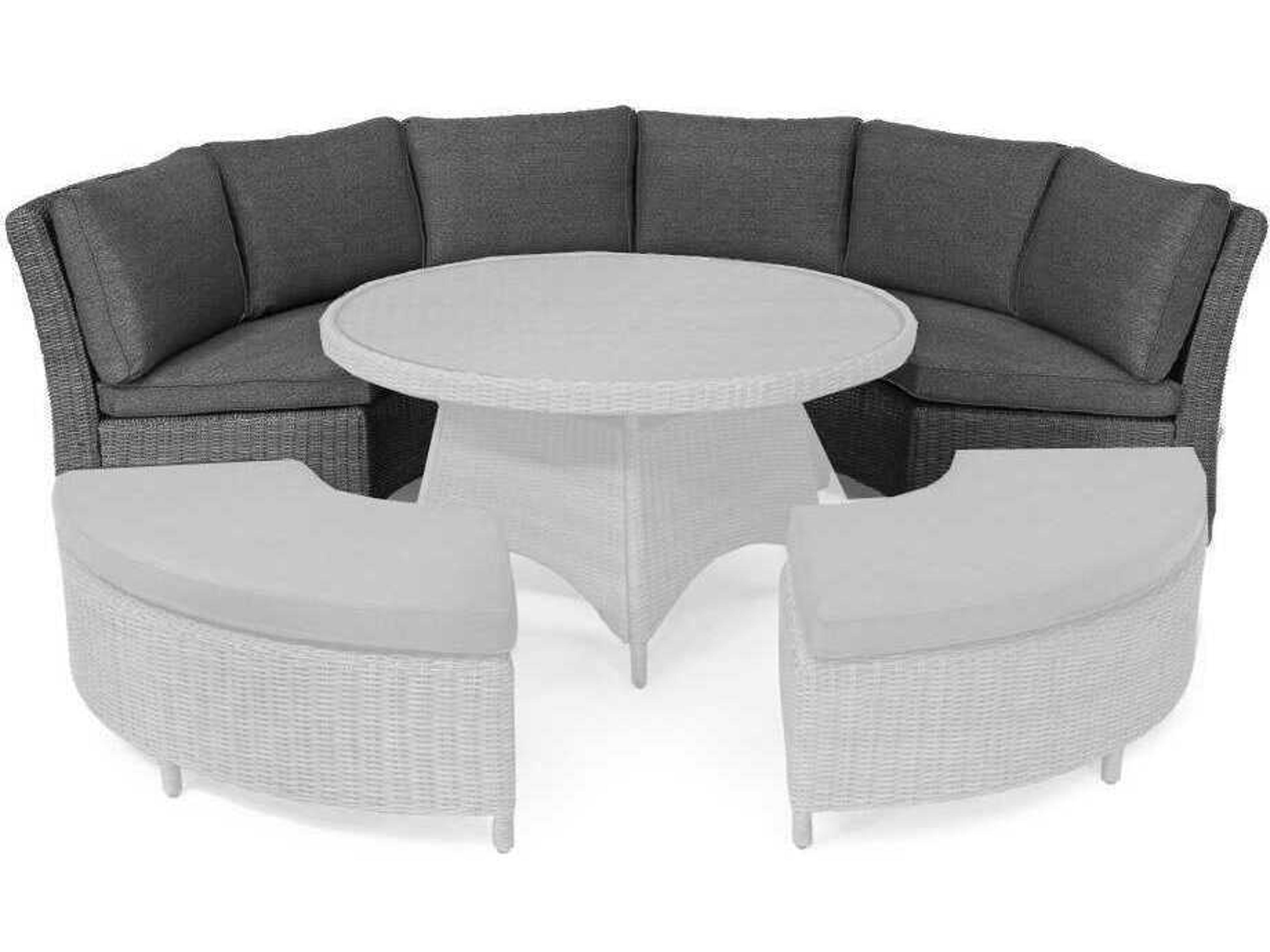 Kettler Palma Rattan Canvas Coal Aluminum Dining Set