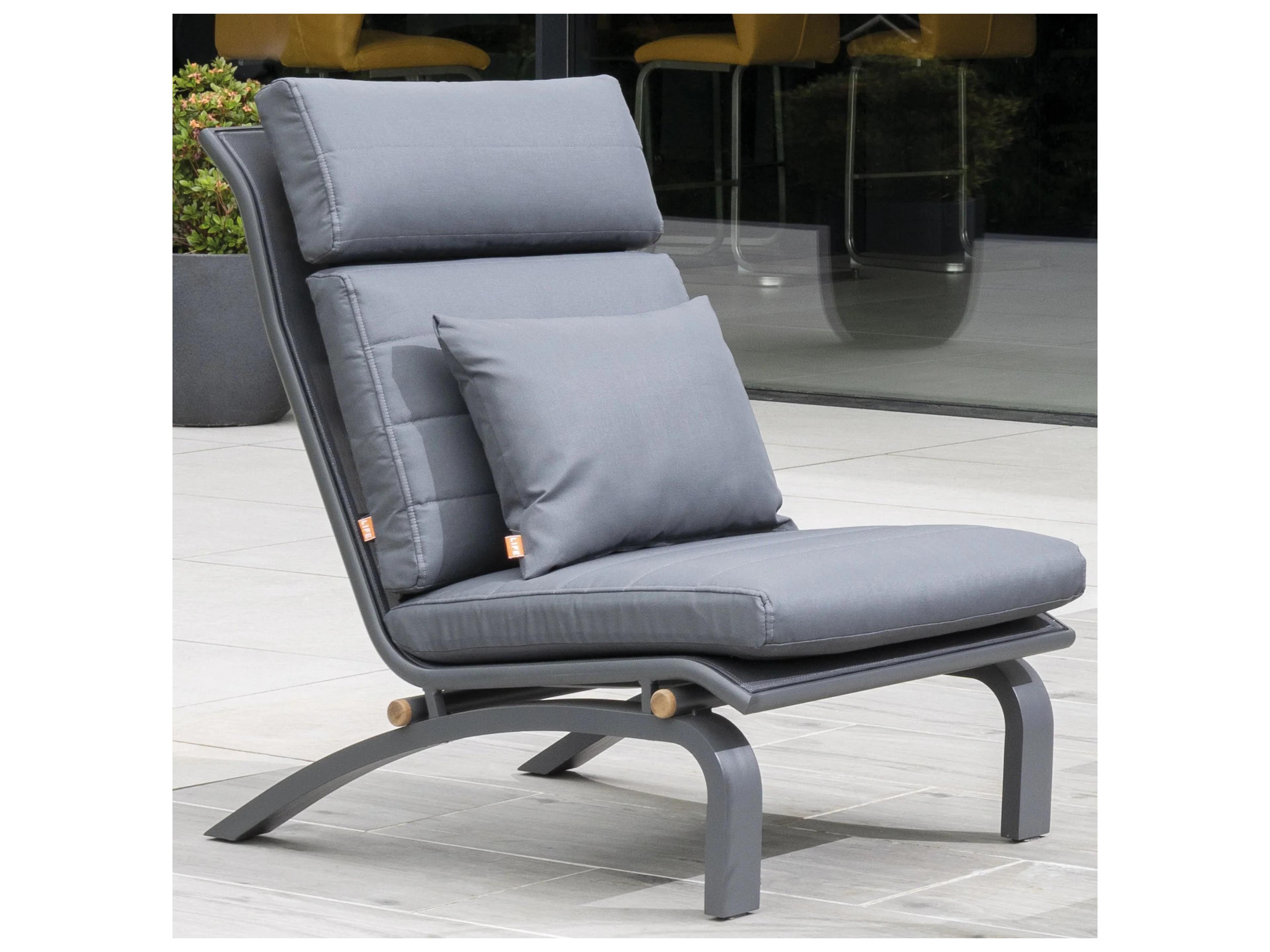Kettler Life Felix Lava teak comforma Steel Aluminum Cushion Lounge Chair