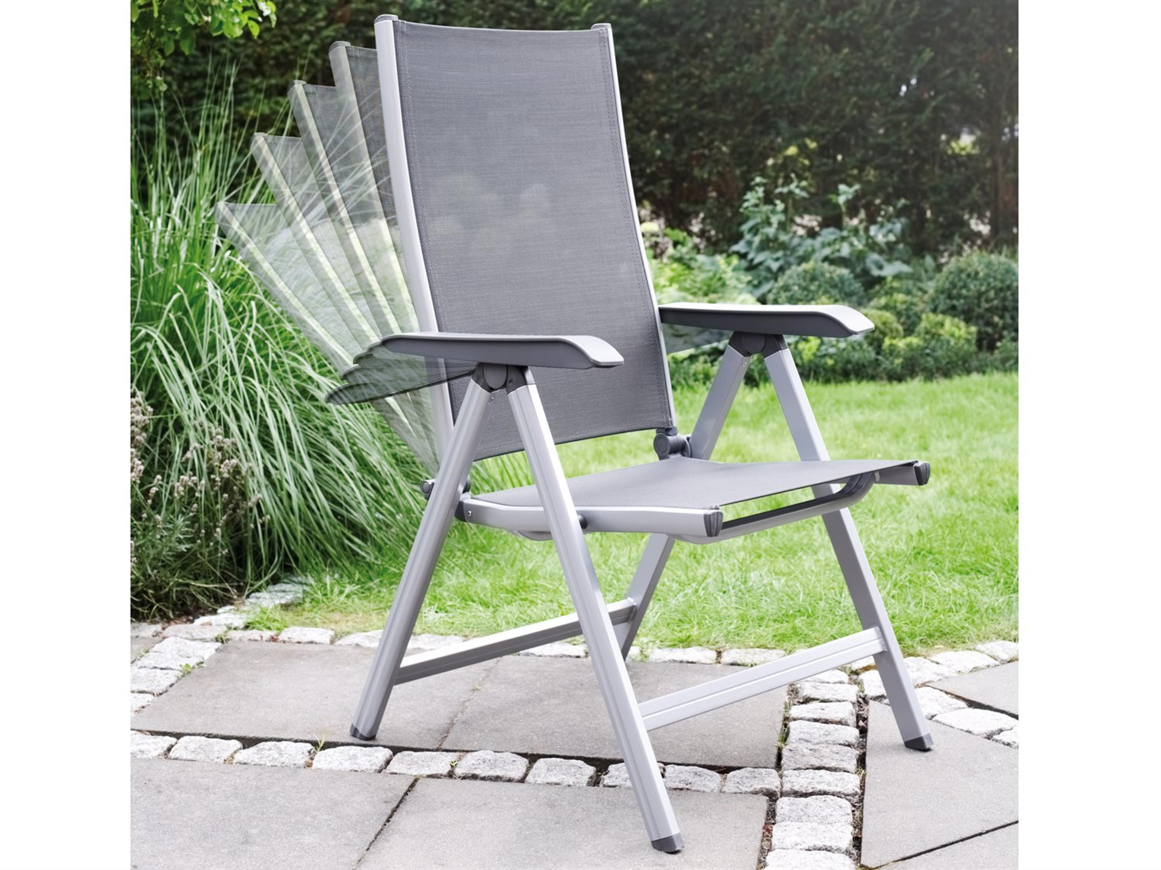 Kettler Basic Plus Aluminum Gray Multi-Position Patio Lounge Chair