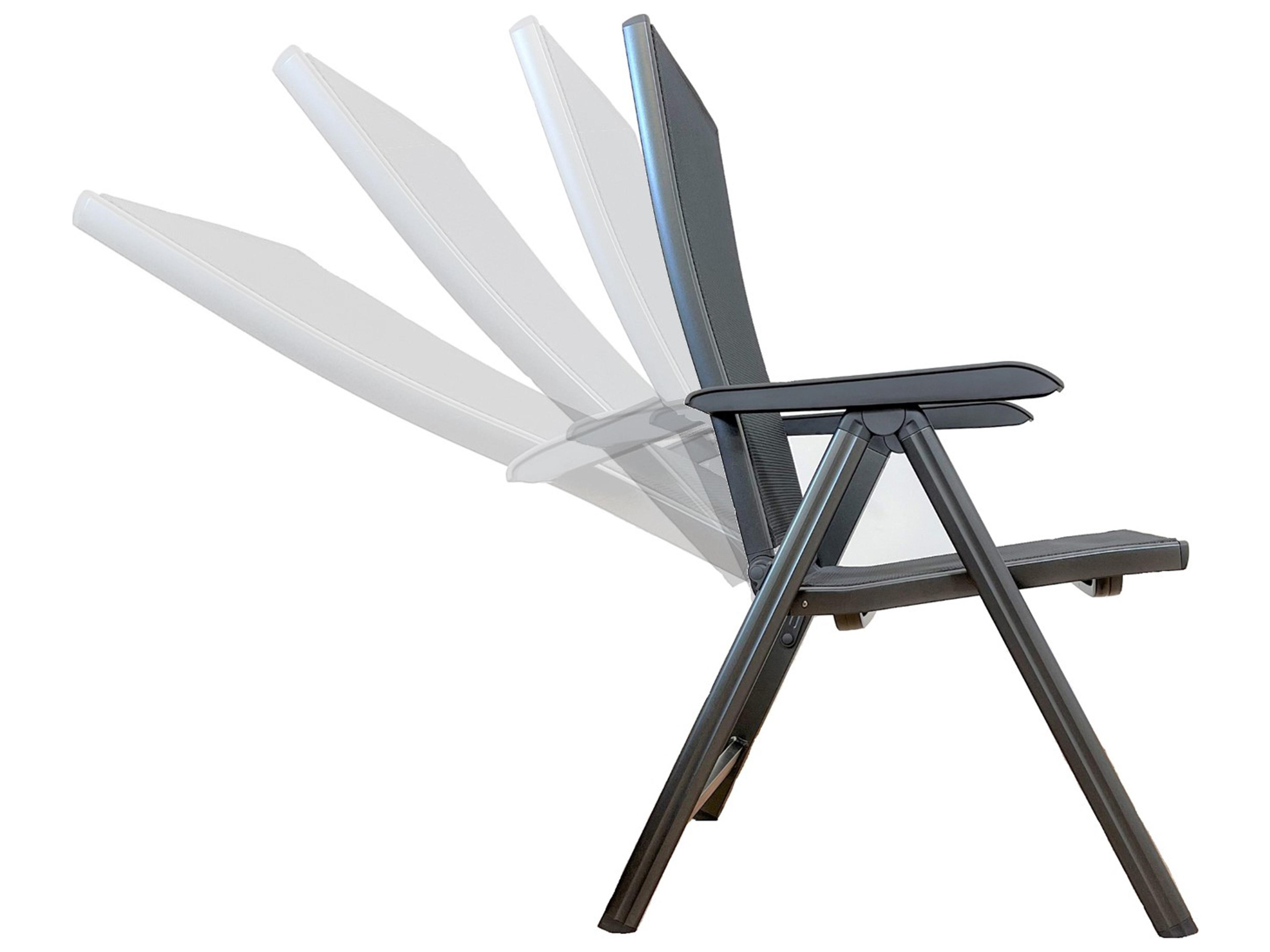 Kettler Basic Plus Sling Aluminum Gray 5 Piece Patio Dining Set in Gray