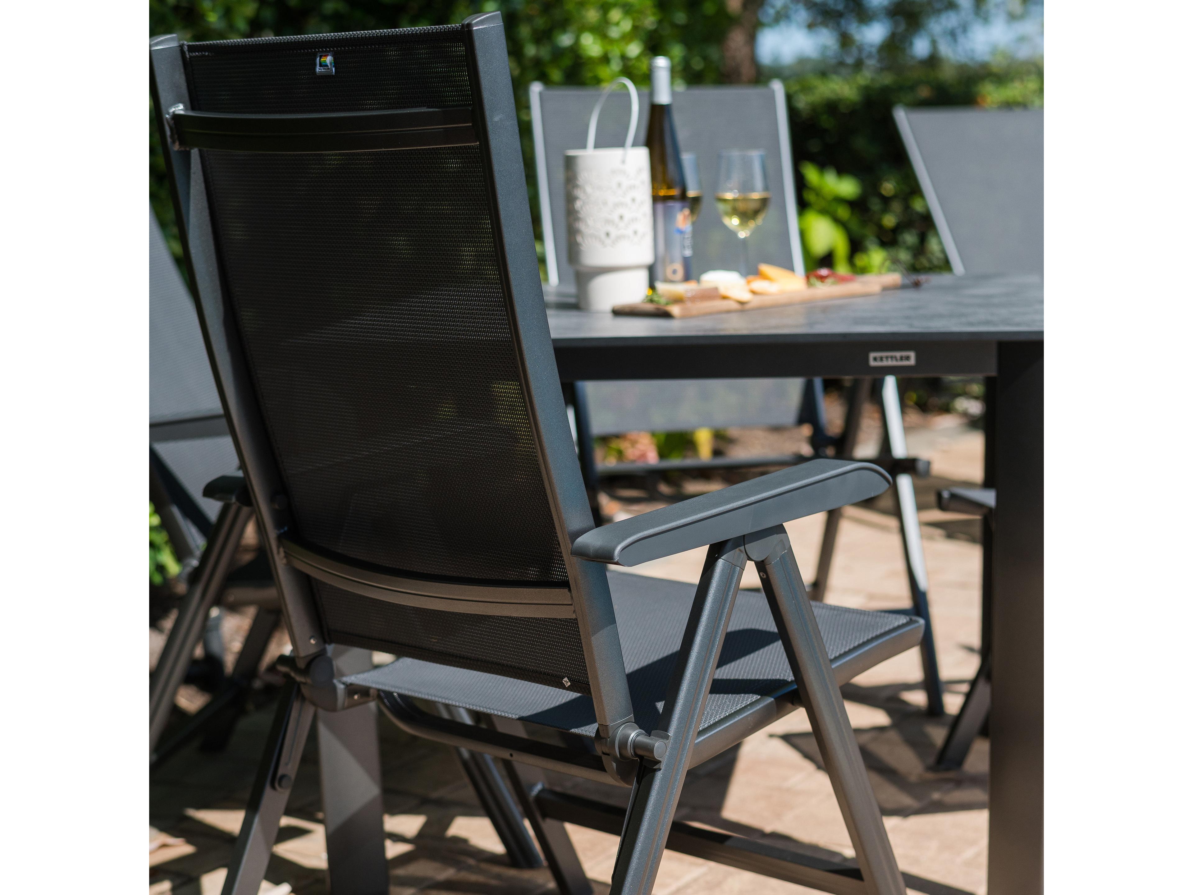 Kettler Basic Plus Grey Grey Aluminum Dining Set