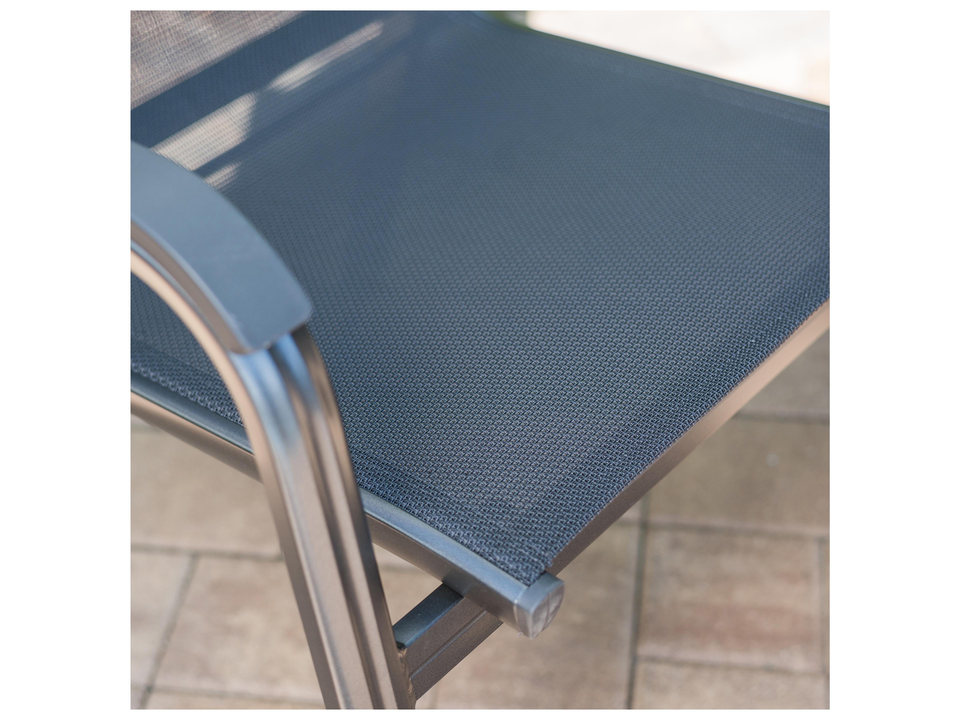 Kettler Basic Plus Sling Aluminum Gray 5 Piece Outdoor Dining Set in Gray