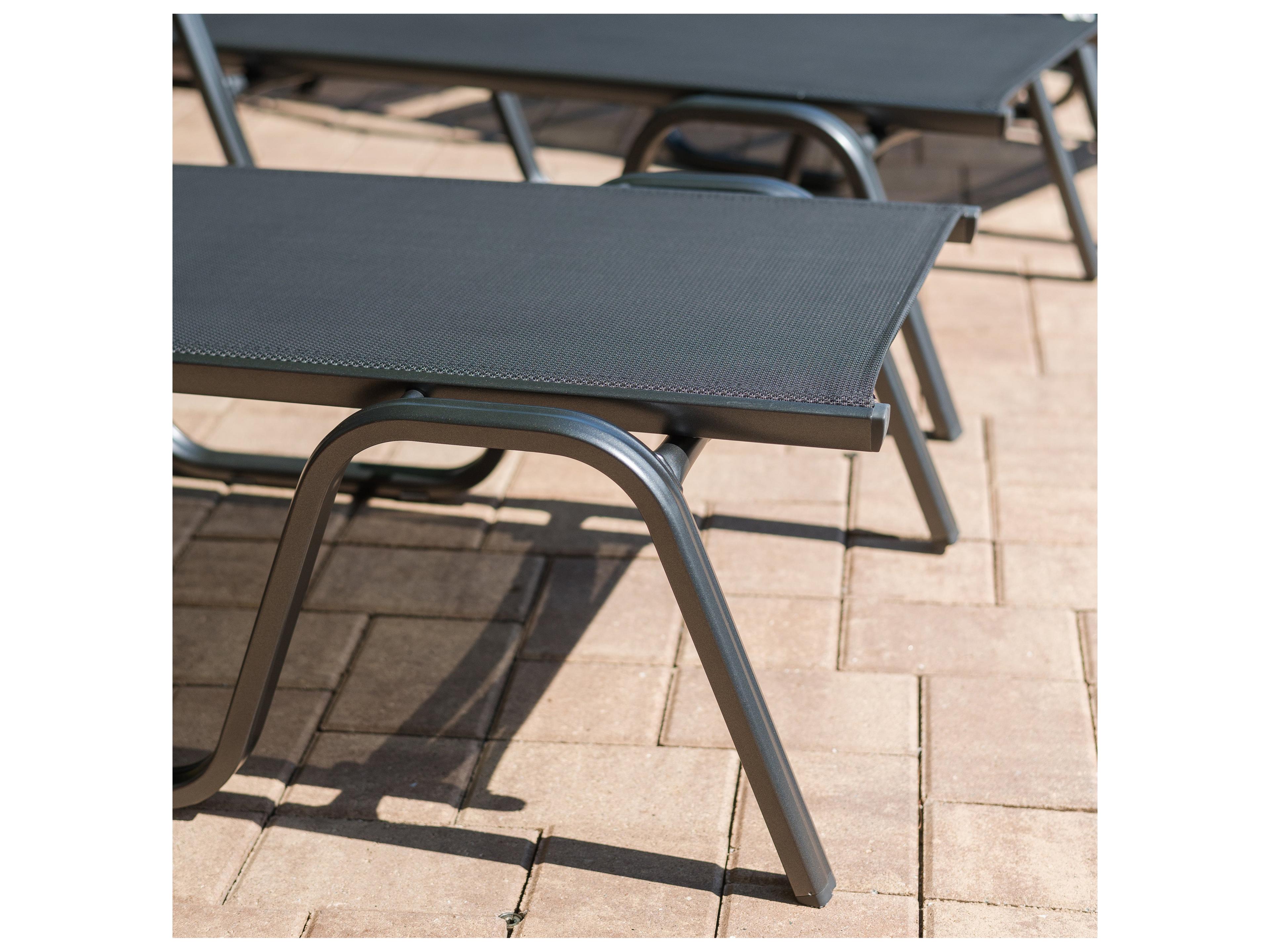 Kettler Basic Plus Aluminum Gray Stackable Patio Chaise Lounge Set in Gray Set of 2