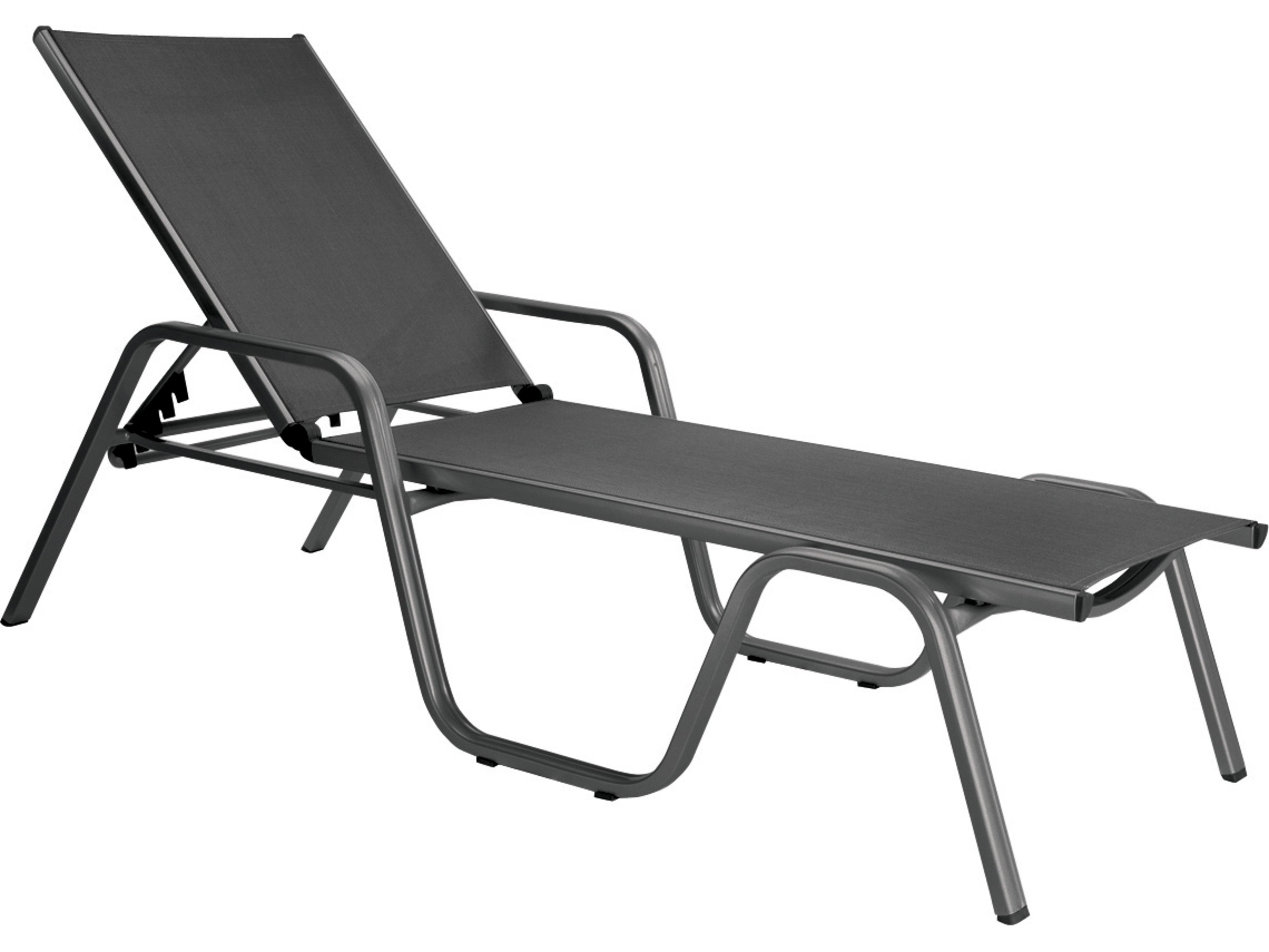 Kettler Basic Plus Aluminum Gray Stackable Patio Chaise Lounge Set in Gray Set of 2