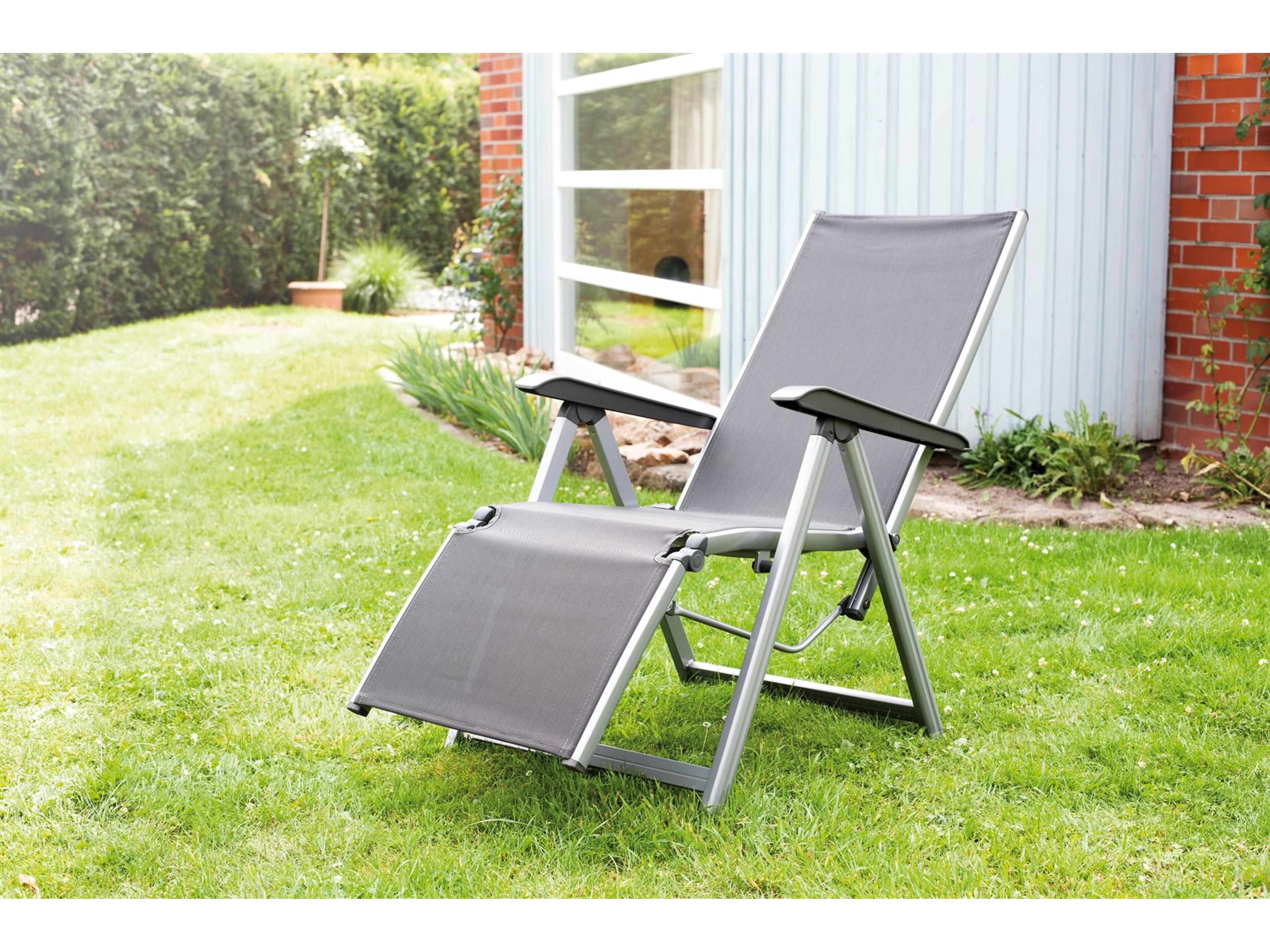 Kettler Basic Plus Aluminum Gray Relaxer Outdoor Lounge Chair