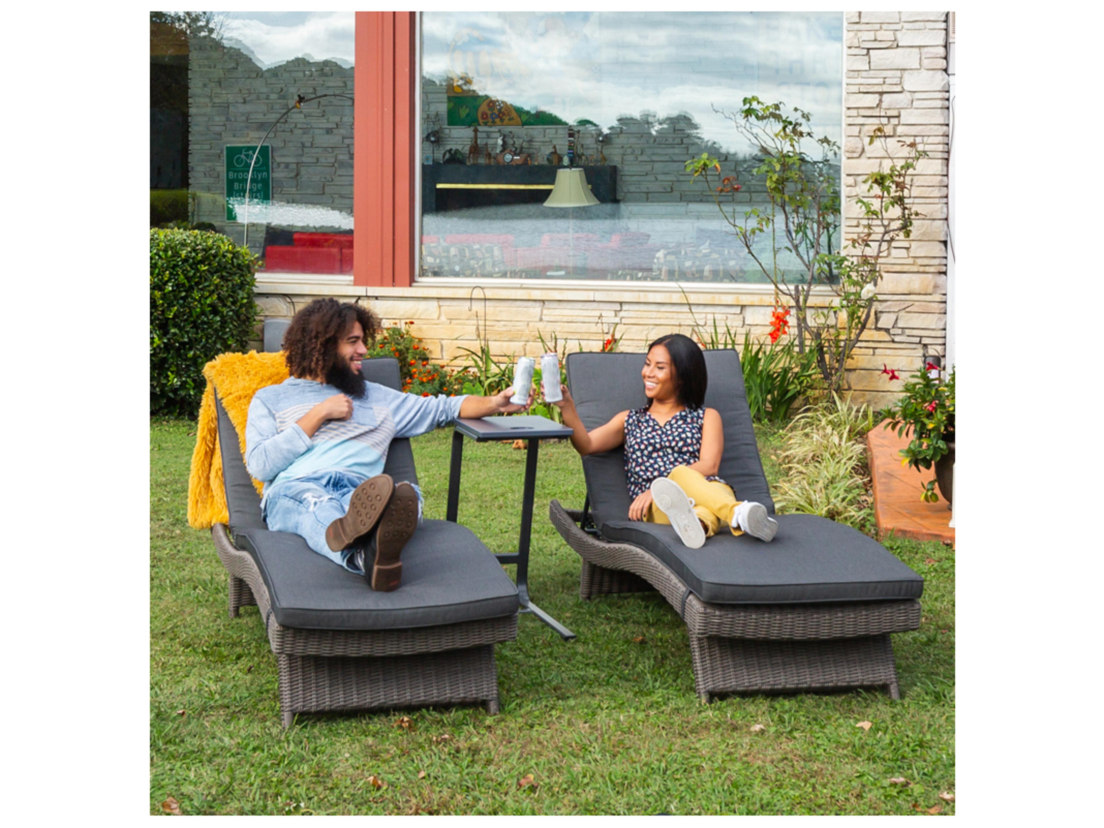 Kettler Palma Wicker Multi-Position Patio Chaise Lounge in Spectrum Indigo