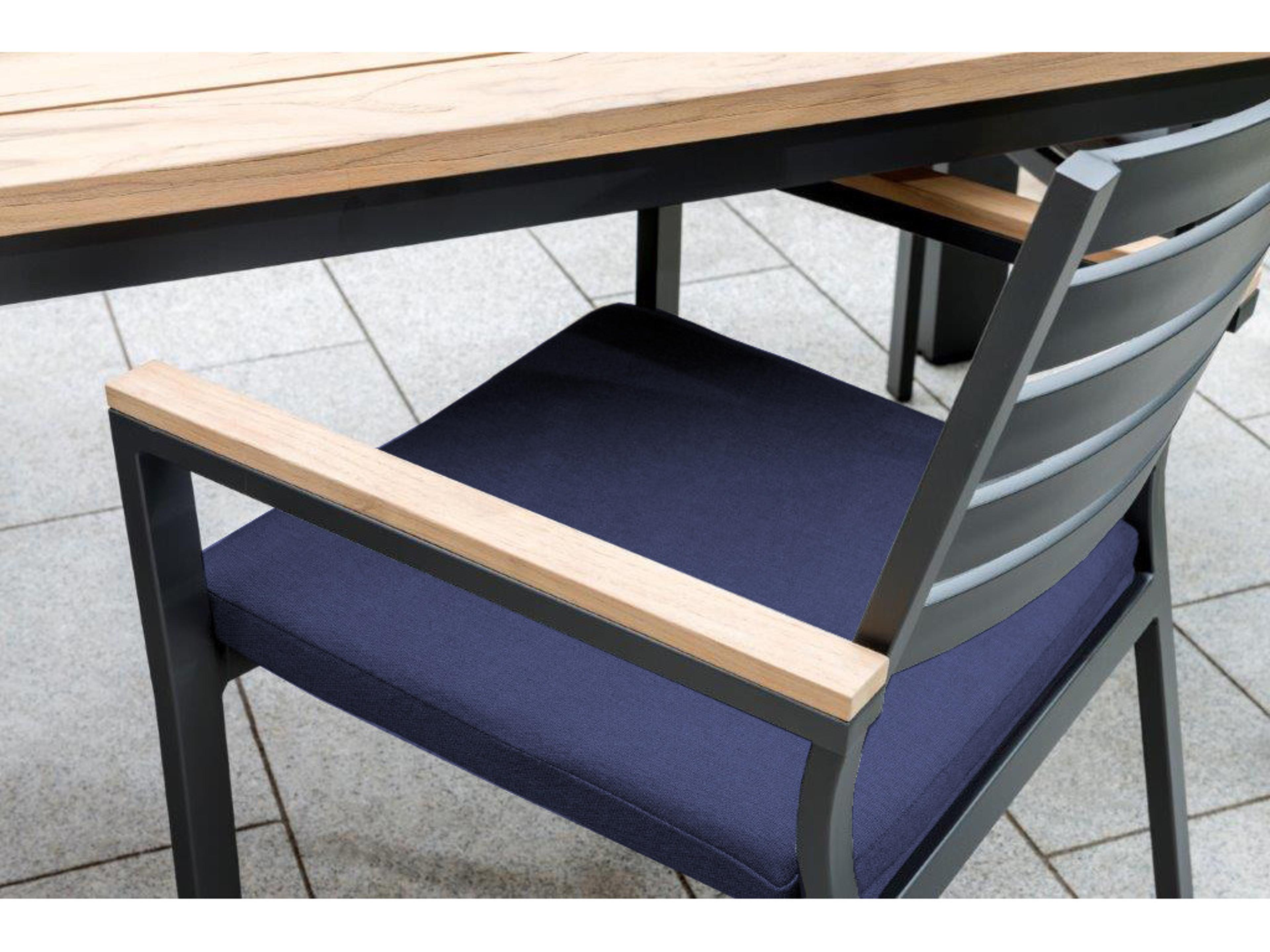 Kettler Elba Charcoal teak spectrum Indigo Aluminum Dining Set