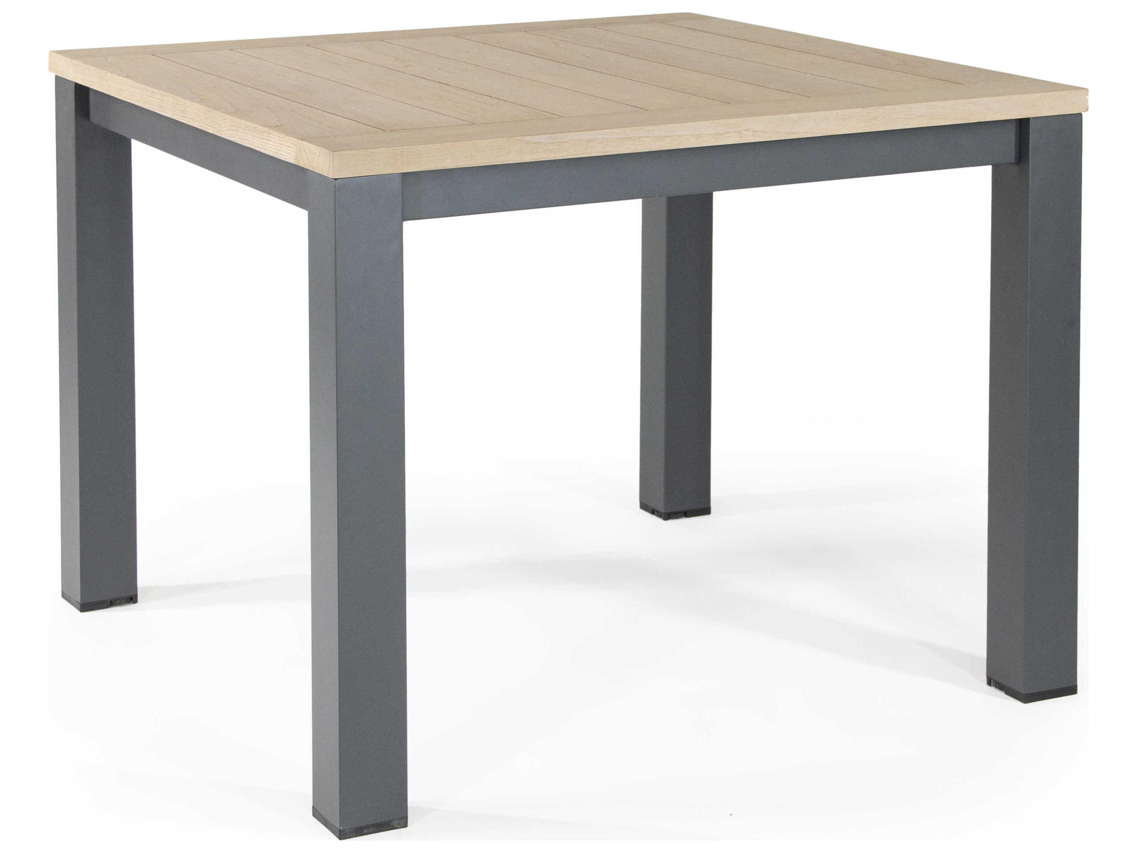 Kettler Elba Charcoal Teak Cast Silver Aluminum Dining Set