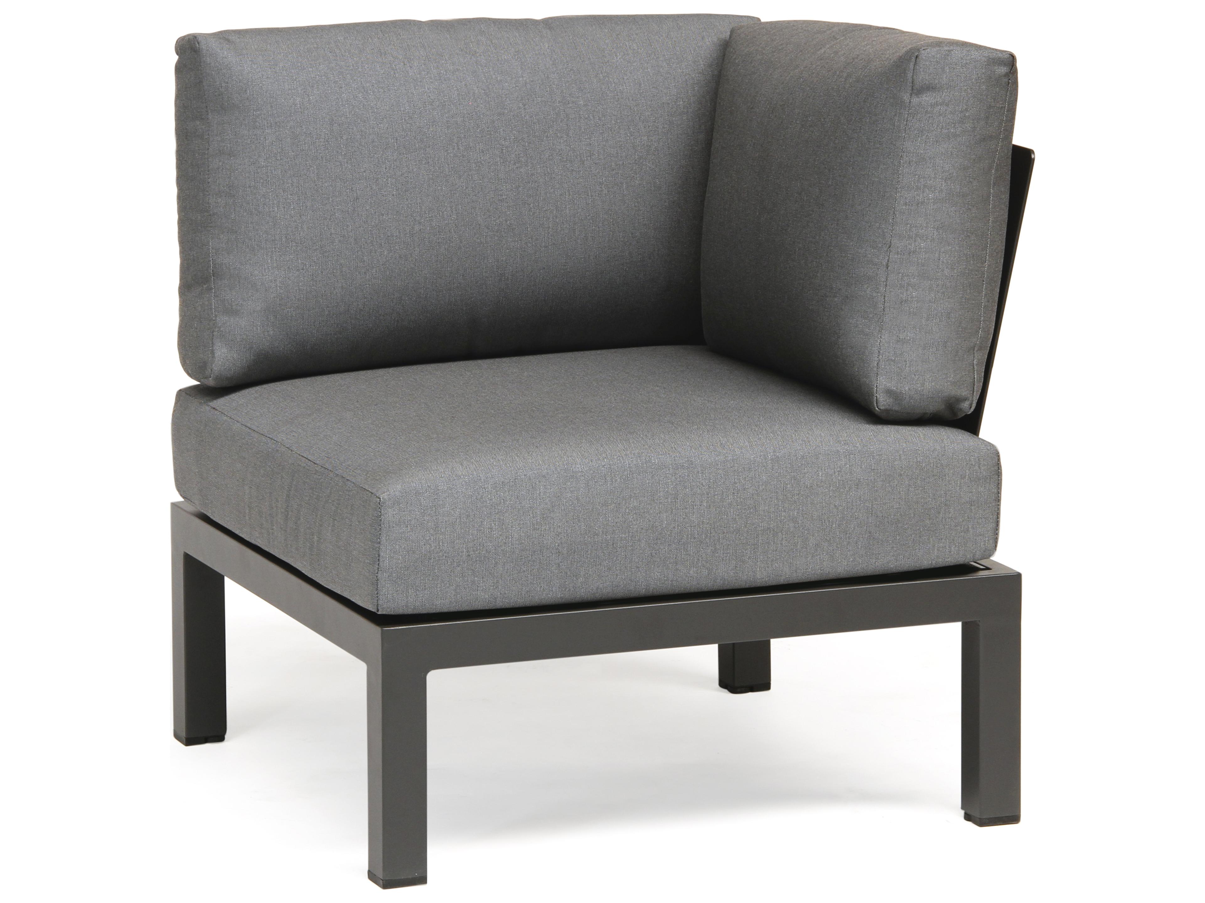 Kettler Elba Aluminum Charcoal Sectional Patio Lounge Set with Cast Silver