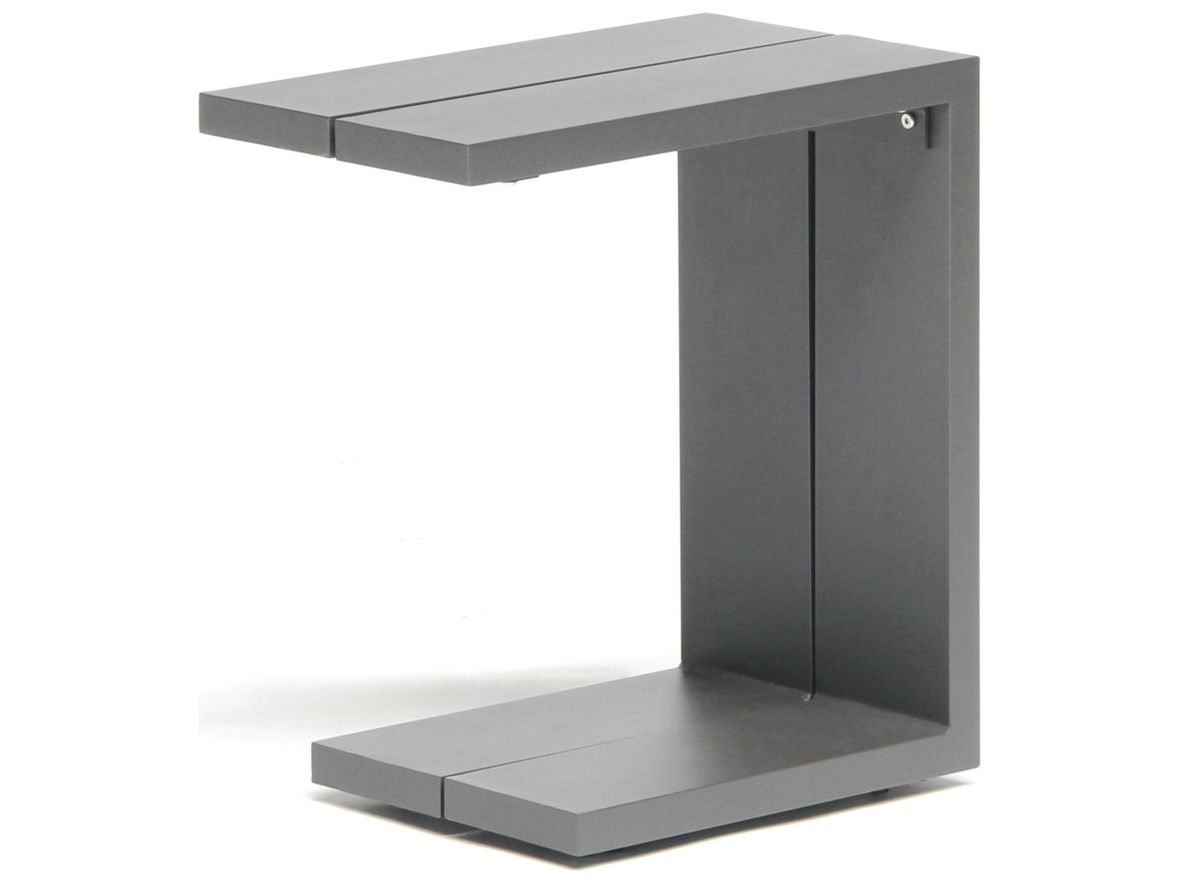 Kettler Elba Aluminum Charcoal Rectangular Outdoor Patio End Table