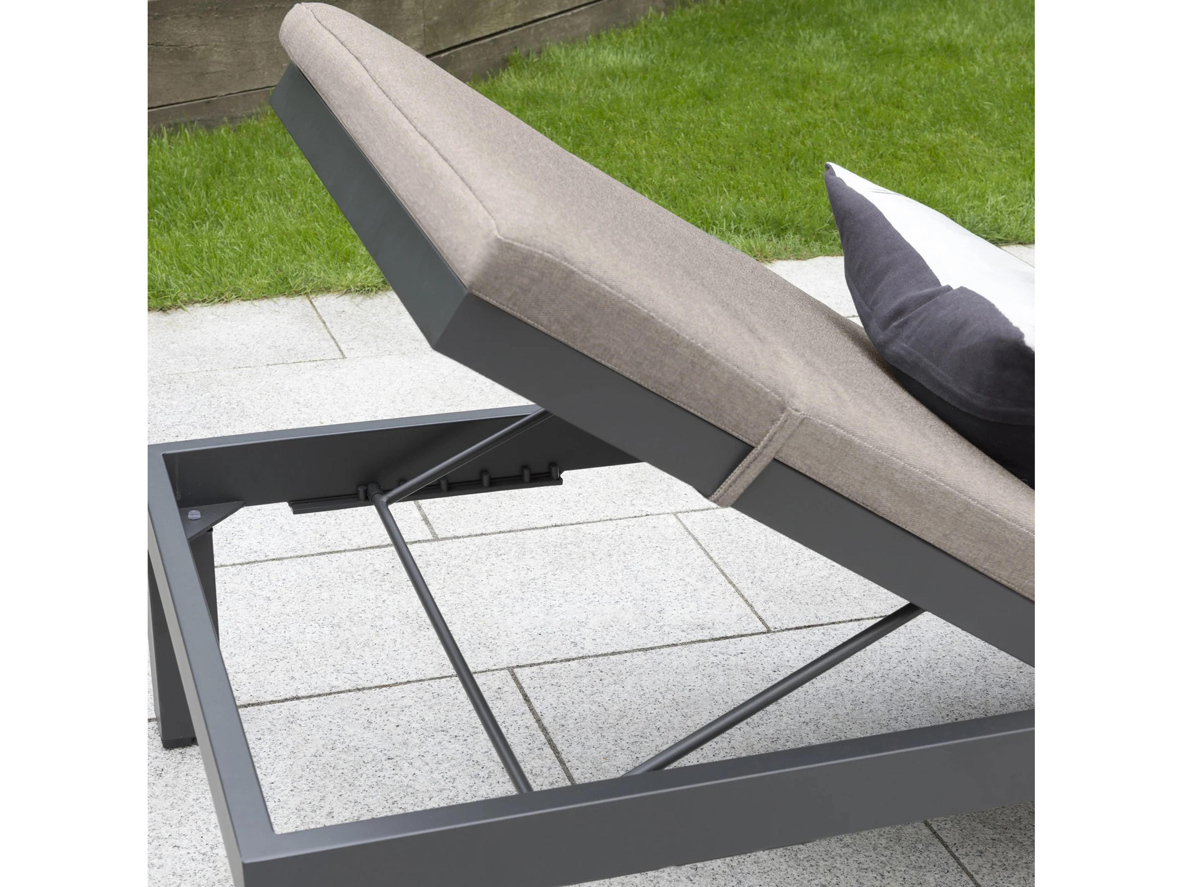 Kettler Elma Aluminum Charcoal Cast Silver Multi-Position Chaise Lounge