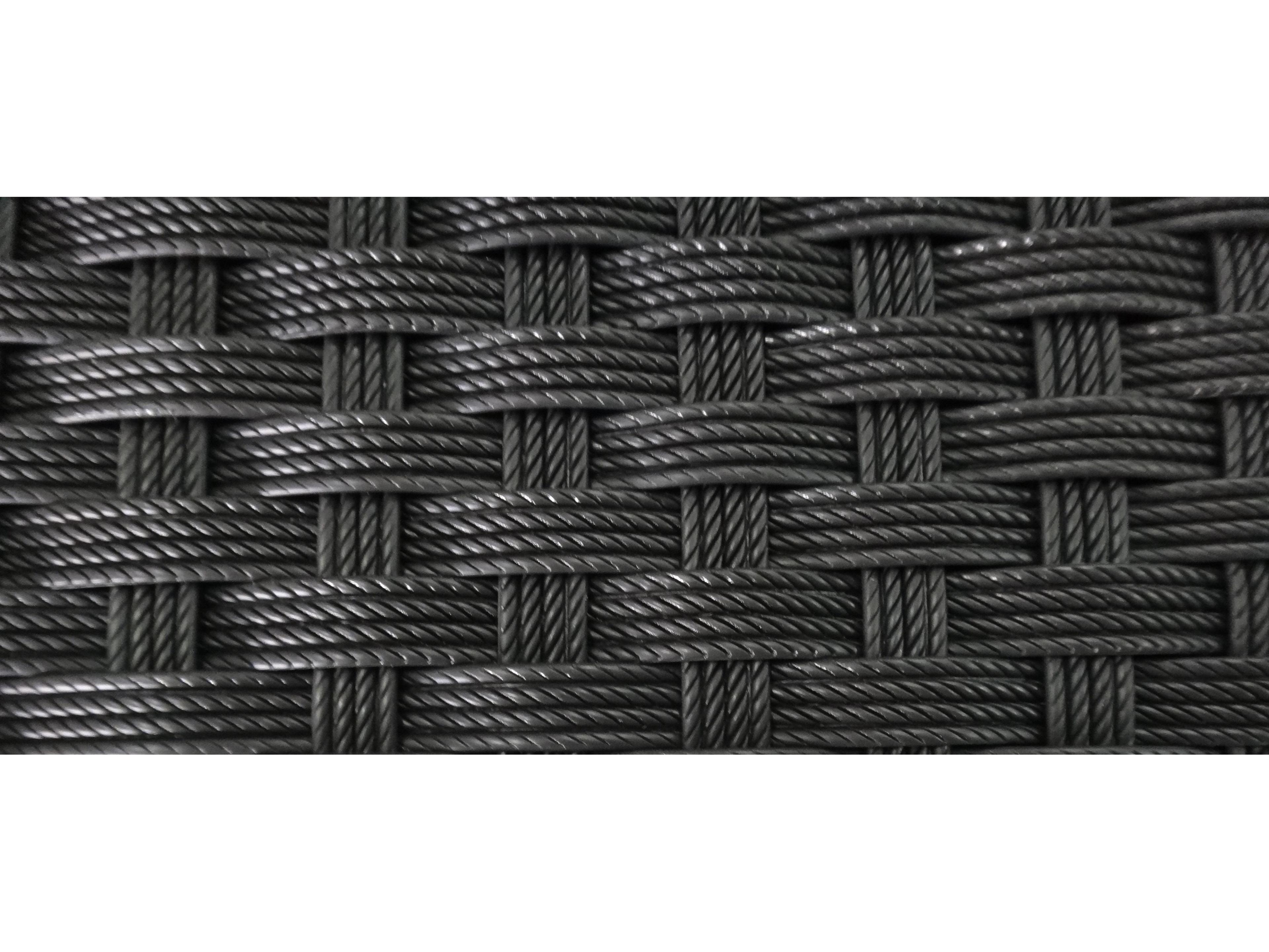 Kettler Pilano Black Weave Aluminum Wicker Dining Chair Set of 6