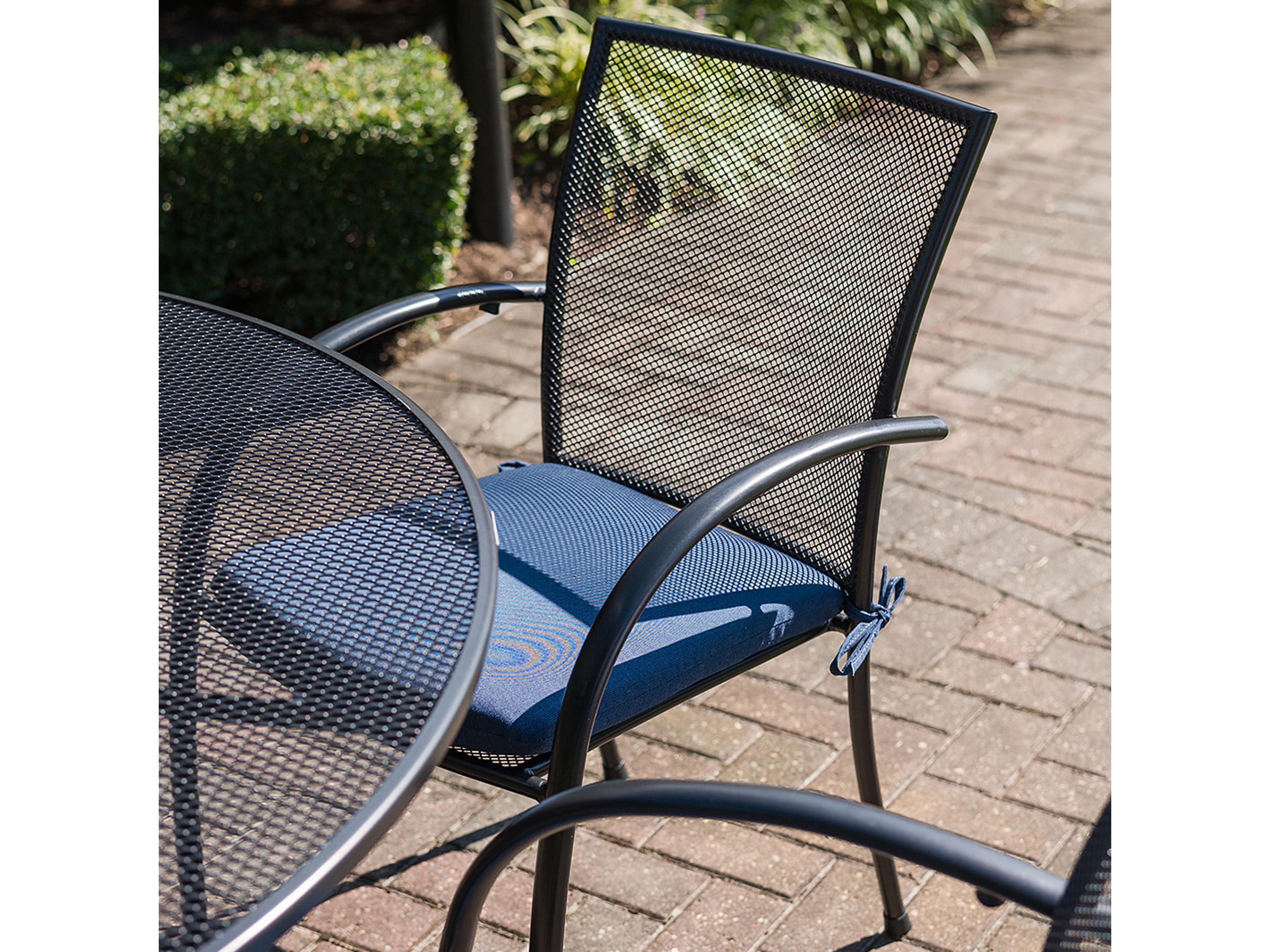 Kettler Pilano Wrought Iron Gray Dining Arm Chair Set of 6