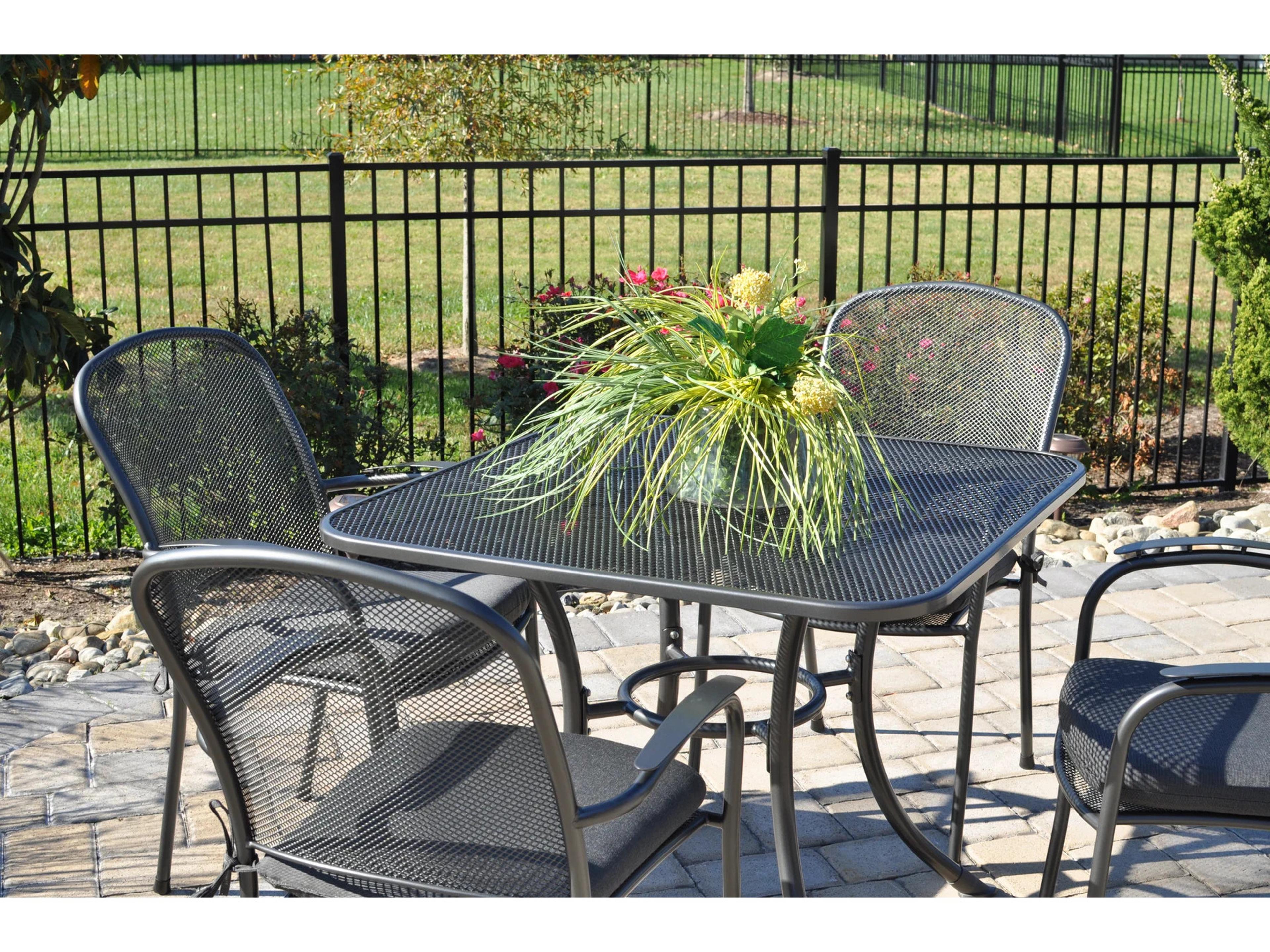 Kettler Carlo Wrought Iron Stackable Outdoor Patio Dining Arm Chair