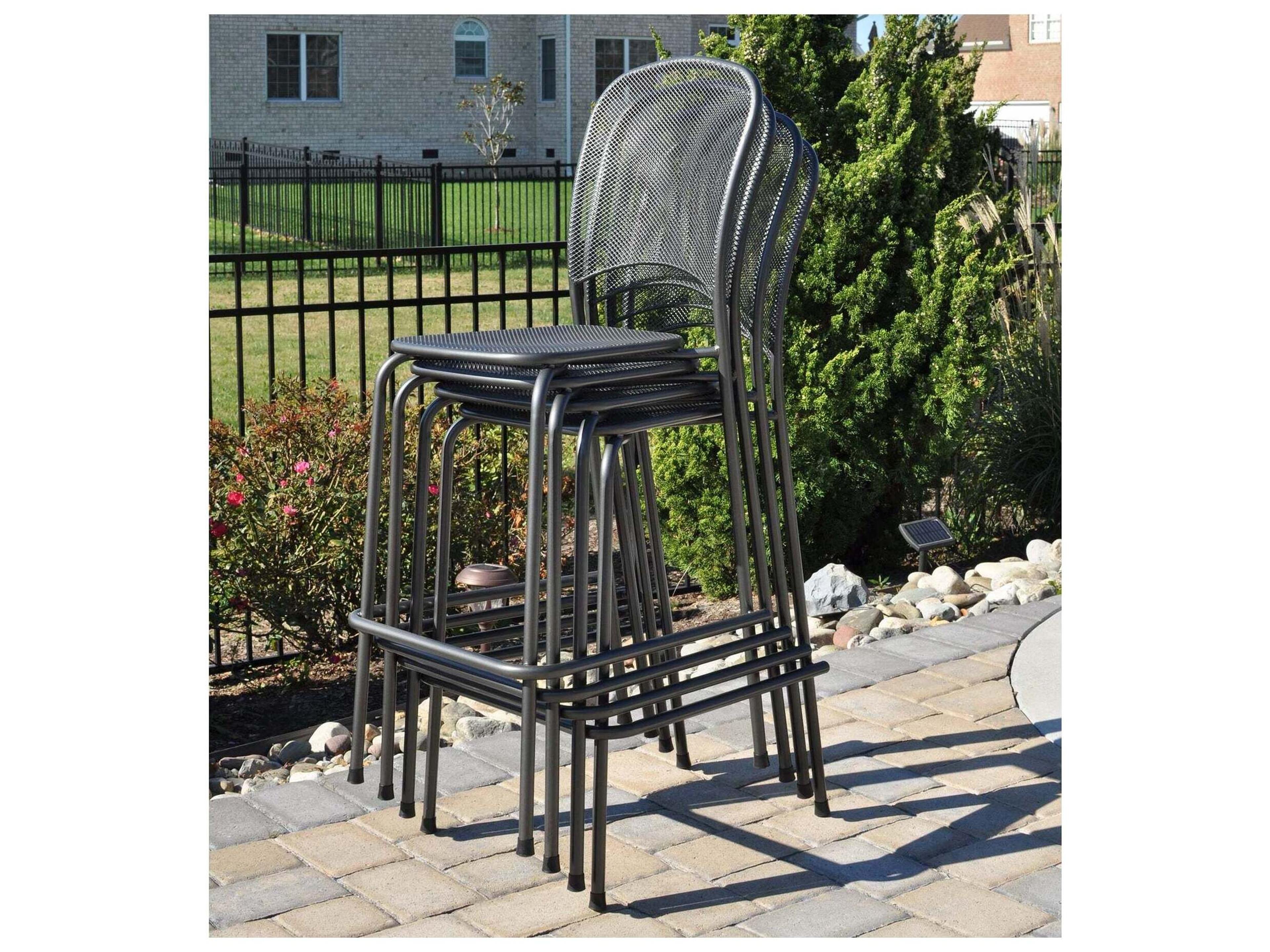 Kettler Carlo Wrought Iron Outdoor Bar Stool