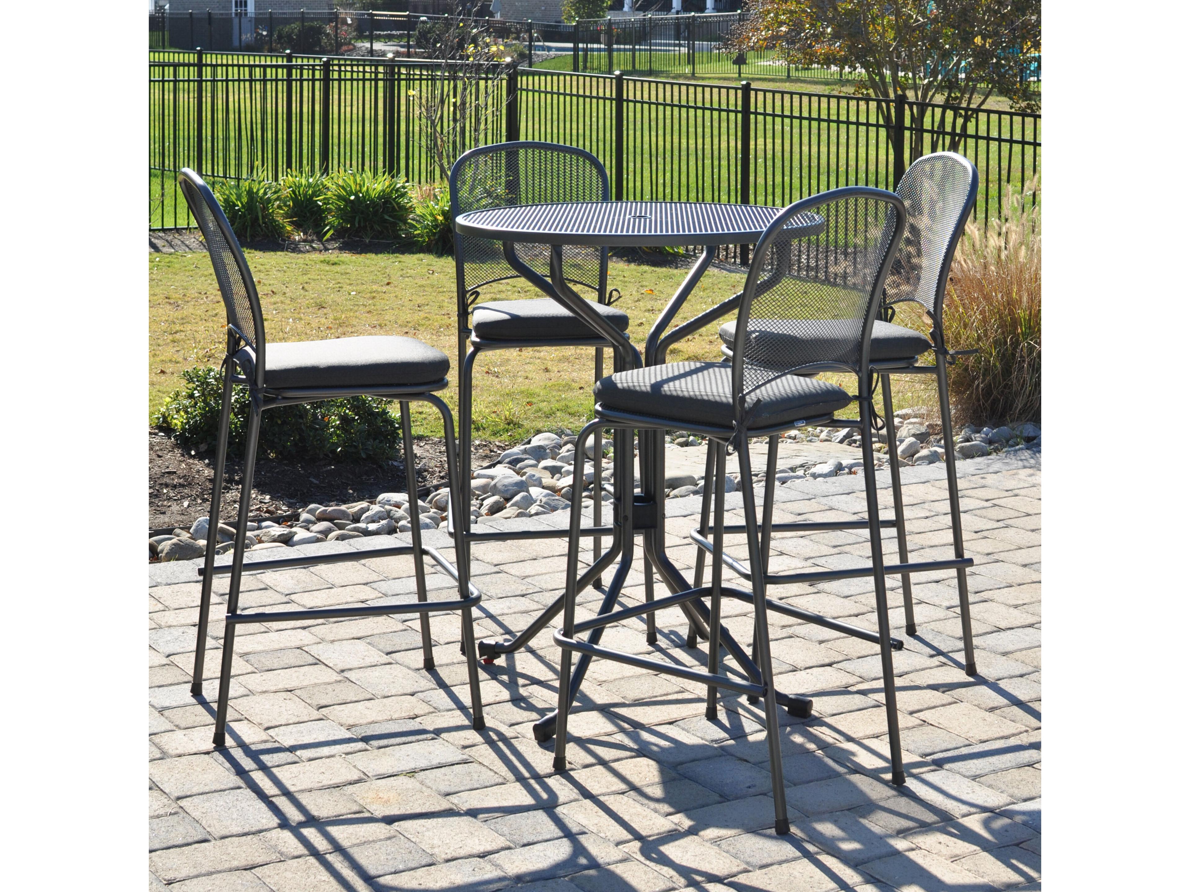 Carlo Steel Gray 5 Piece Bar Set