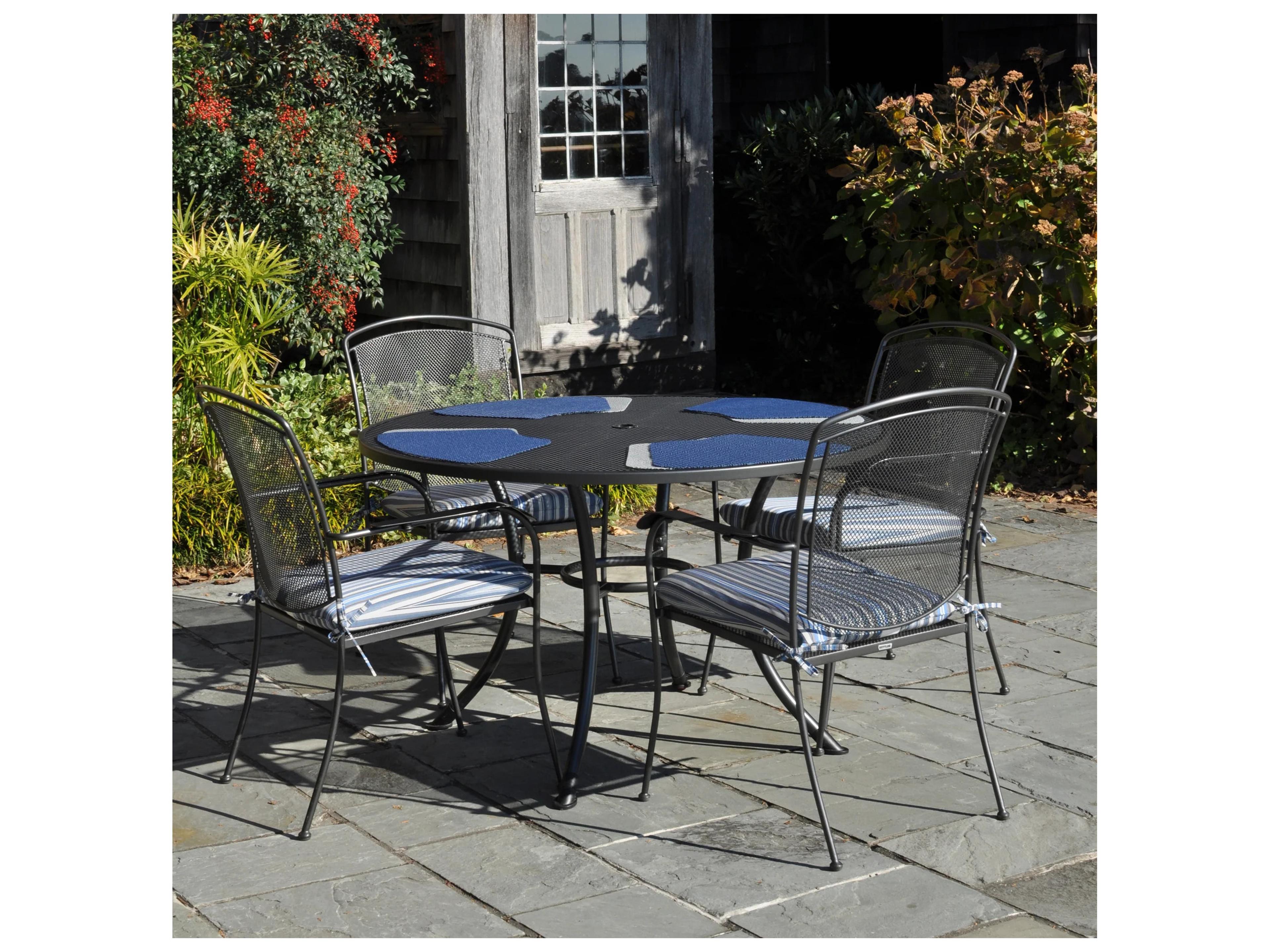 Kettler HENLEY Steel Gray Stackable Dining Arm Chair Set in 4