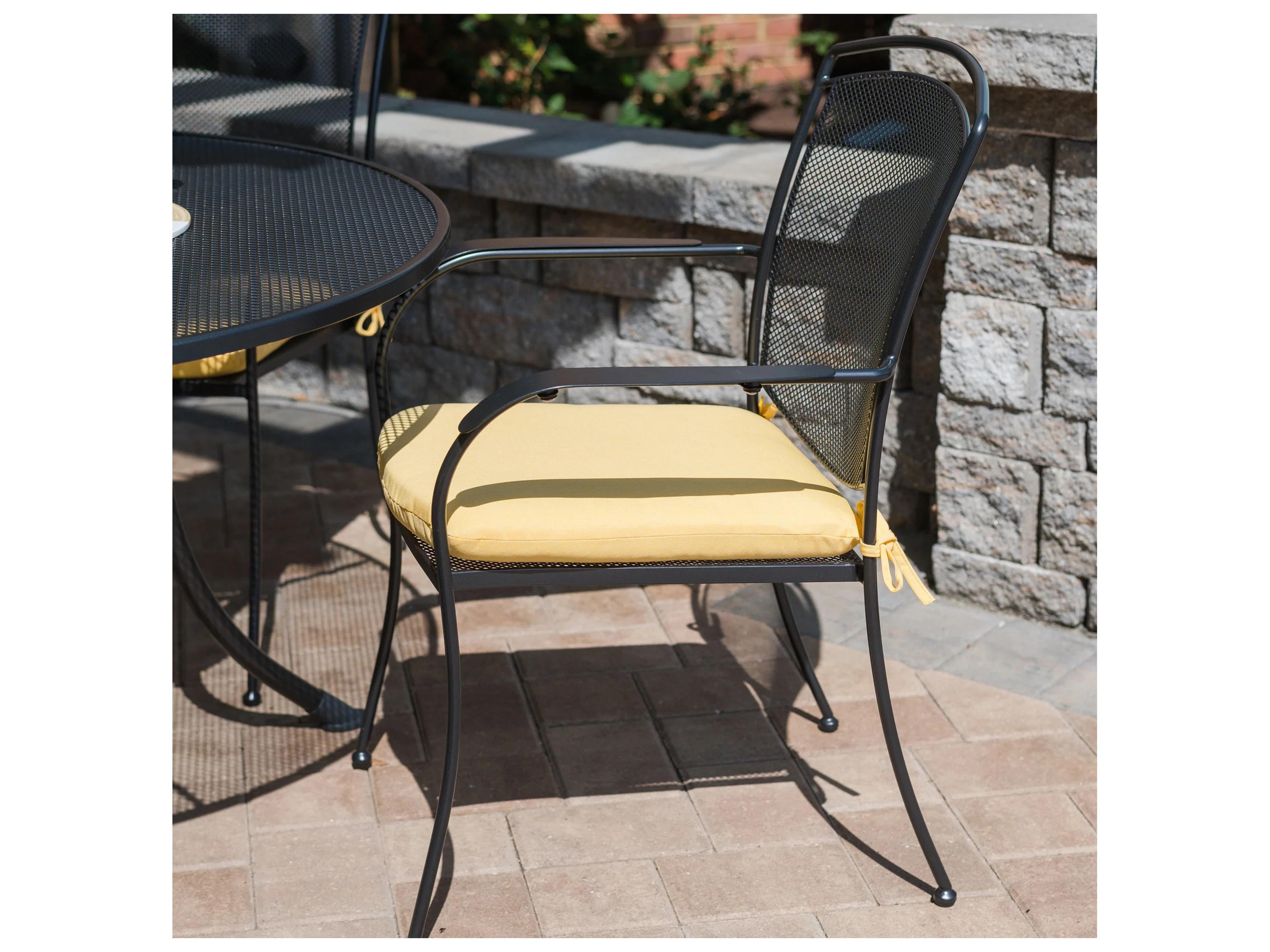 Kettler HENLEY Steel Gray Stackable Dining Arm Chair Set in 4