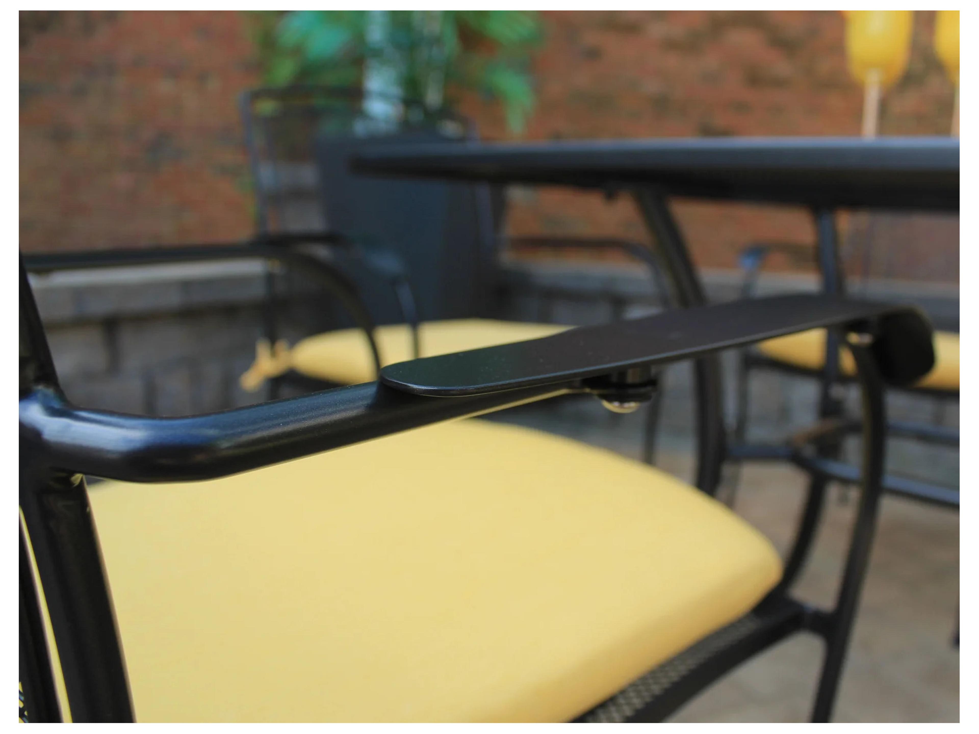 Kettler HENLEY Steel Gray Stackable Dining Arm Chair Set in 4