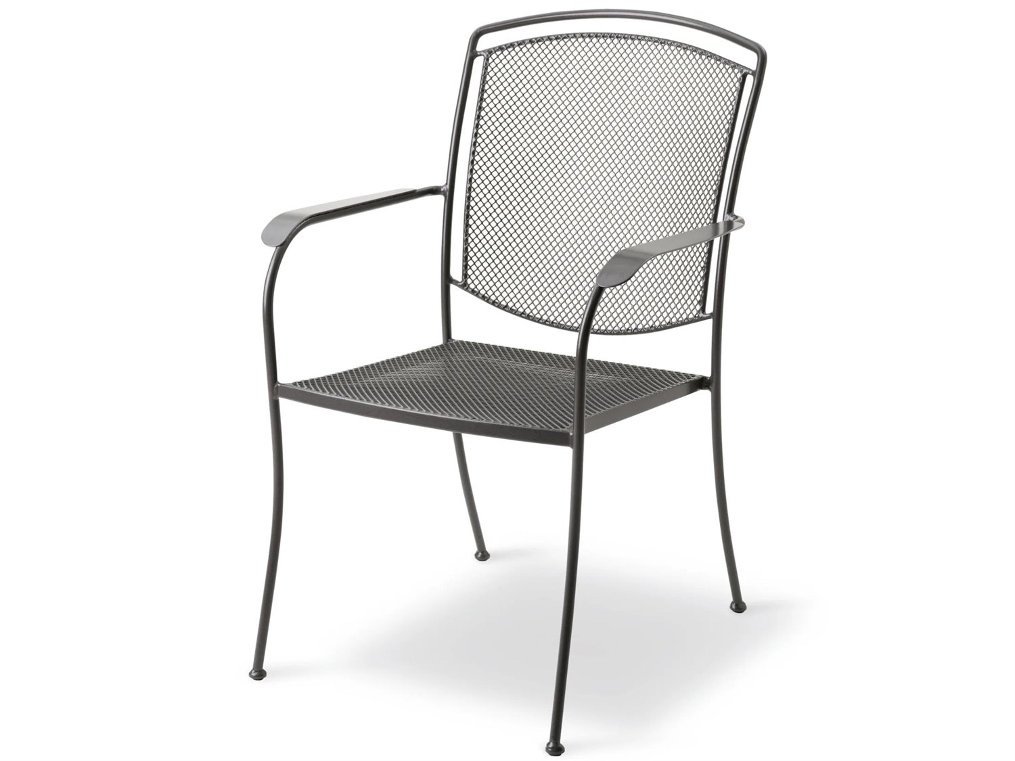 HENLEY Steel Gray Stackable Dining Arm Chair Set in 4