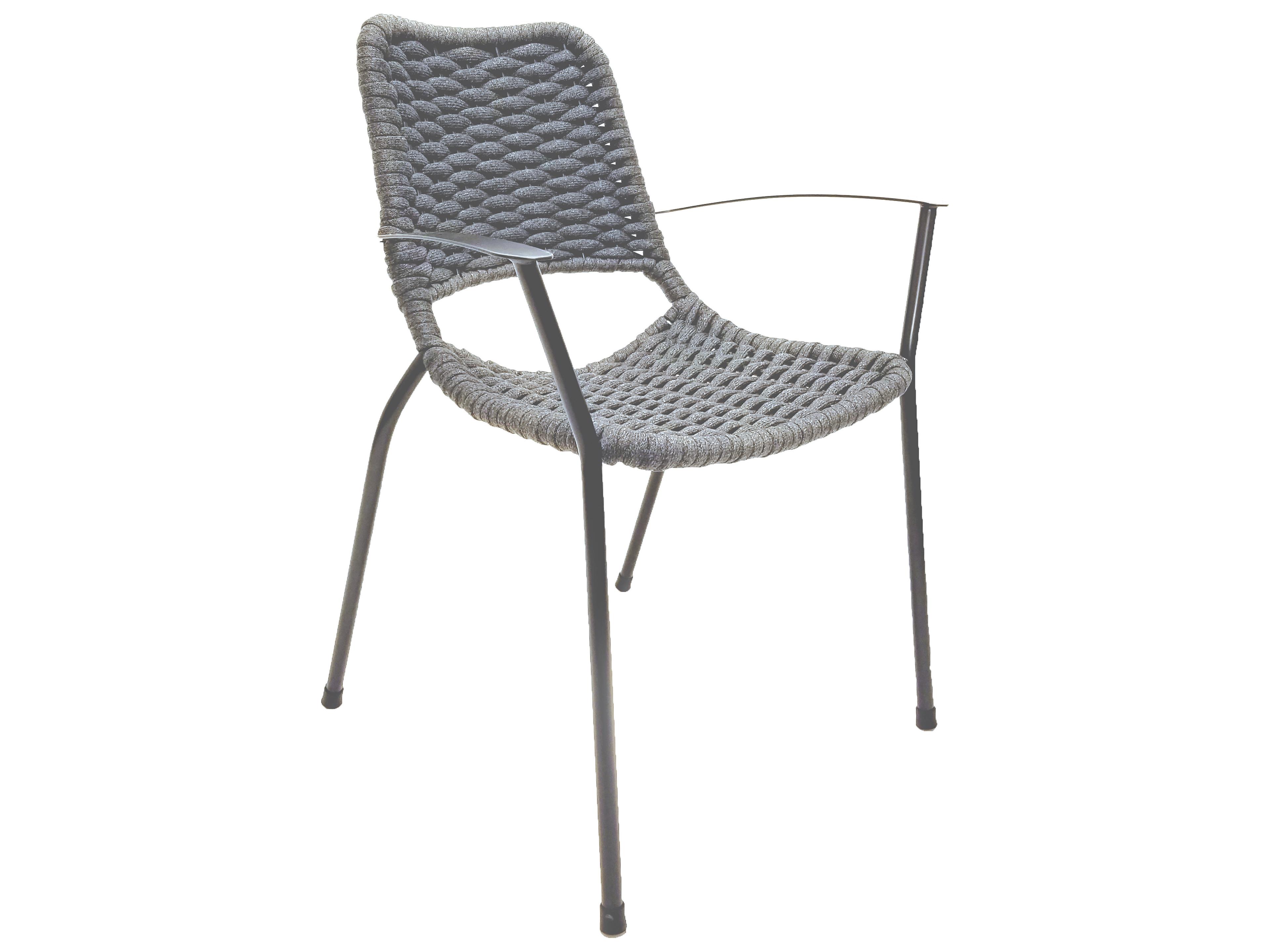 Metro Grey grey Rope Steel Dining Chair Set of 4