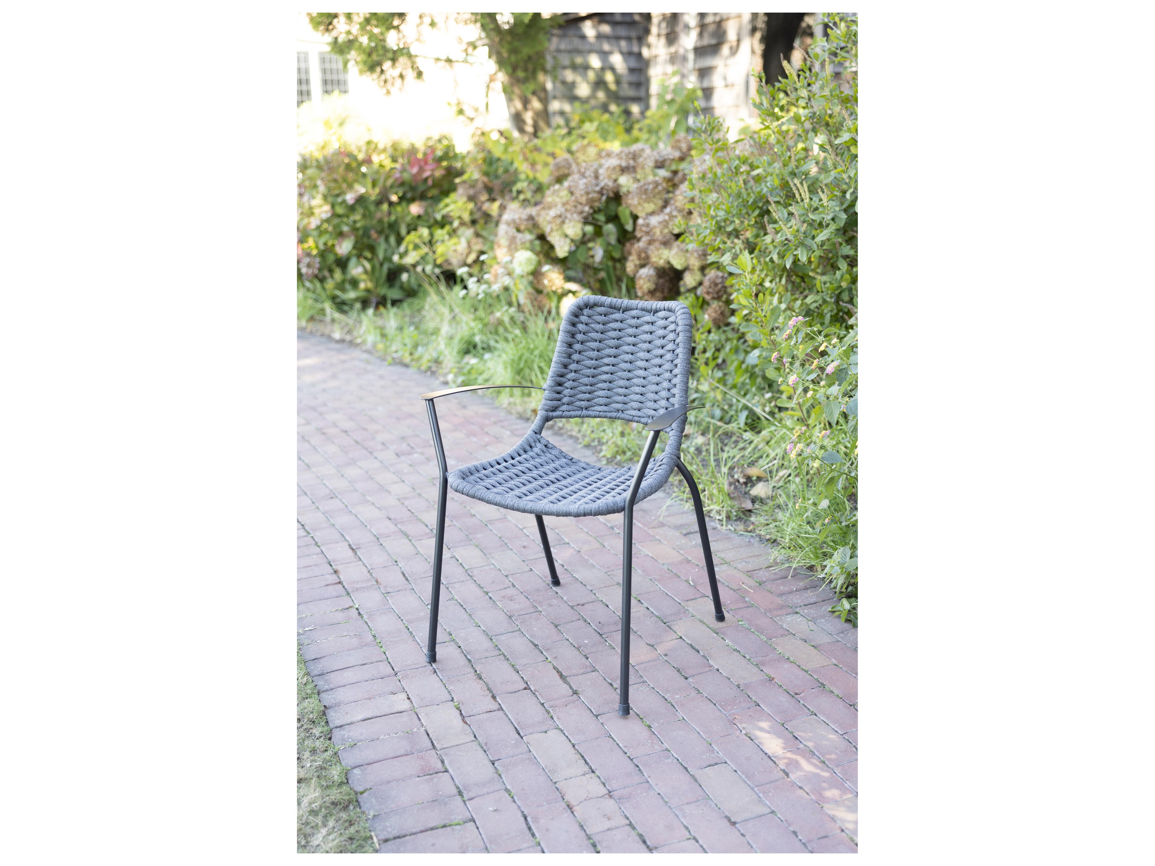 Kettler Metro Grey grey Rope Steel Dining Chair Set of 4