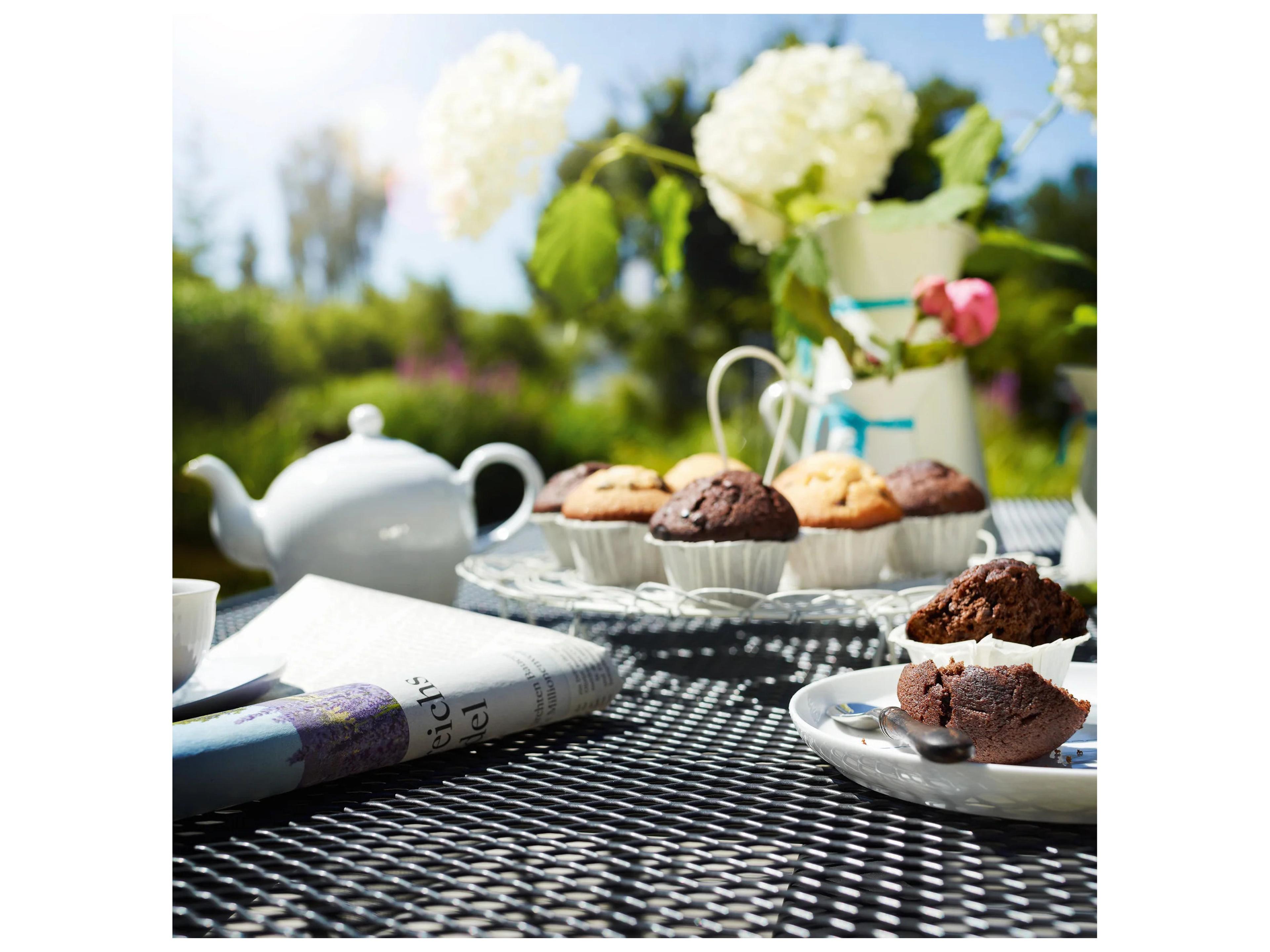 Kettler Mesh Steel Gray Round Outdoor Bistro Table