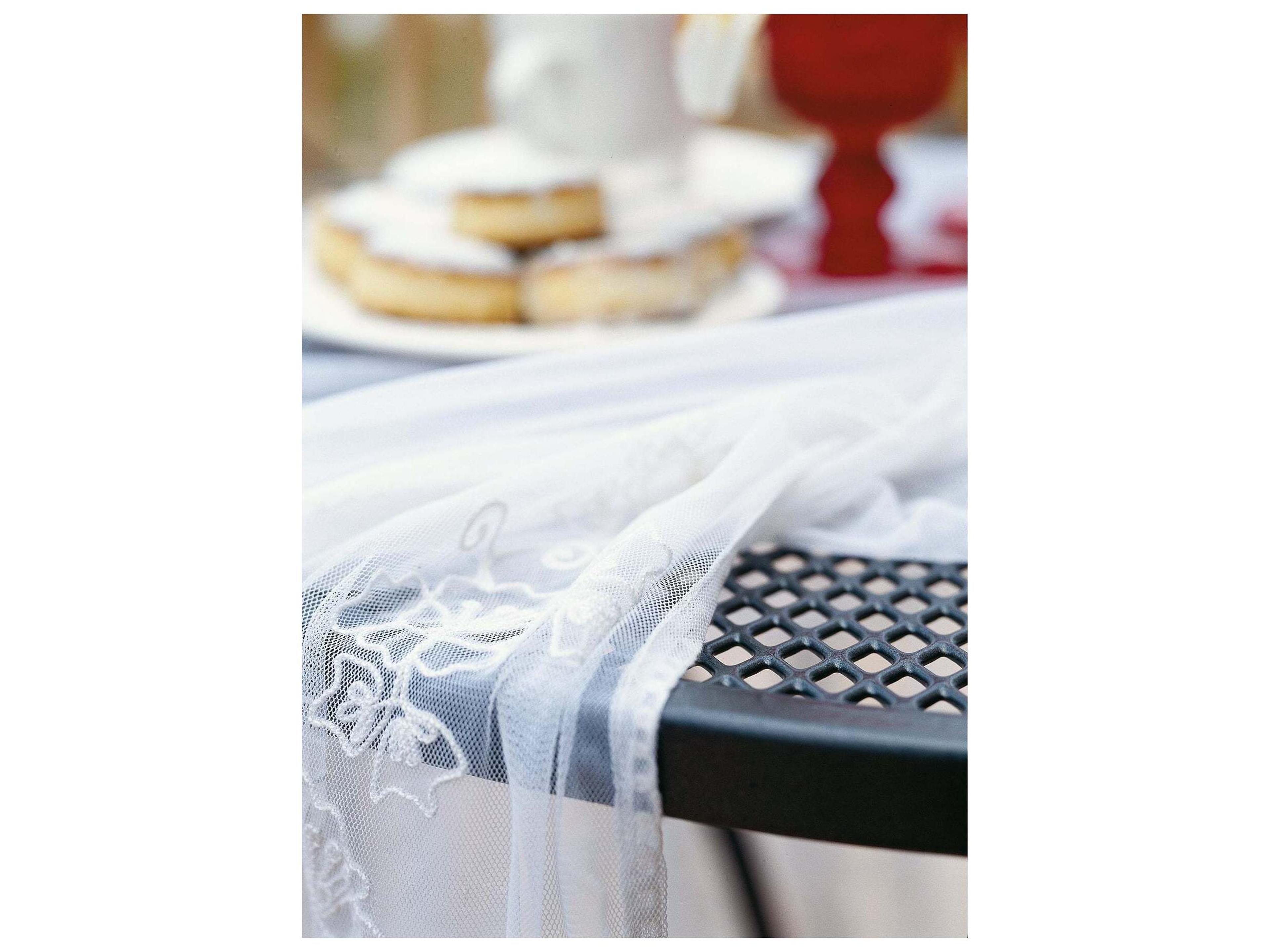 Kettler Mesh Steel Gray Round Outdoor Patio Bistro Table