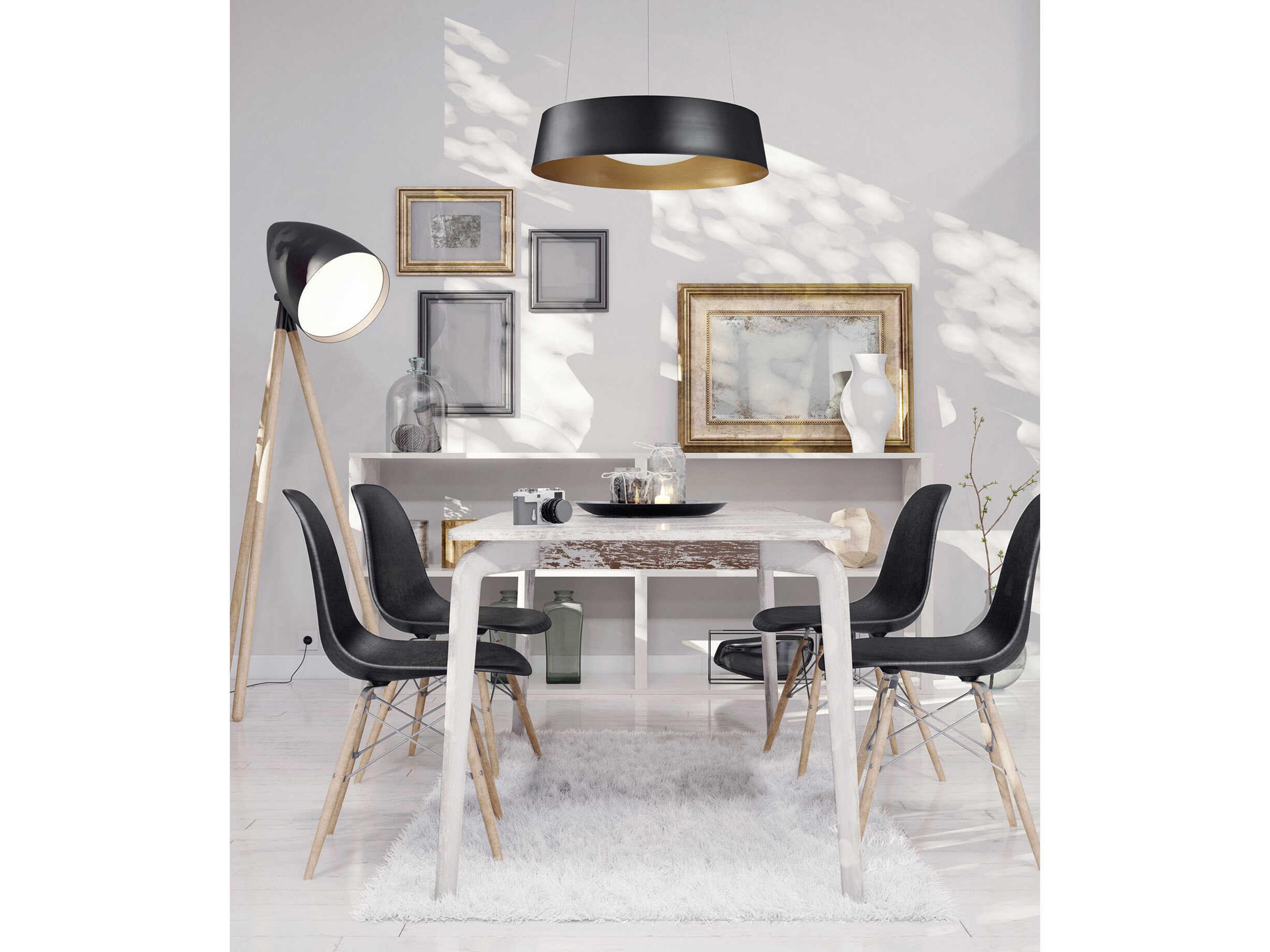 Kuzco Lighting Sampson Black Drum Pendant